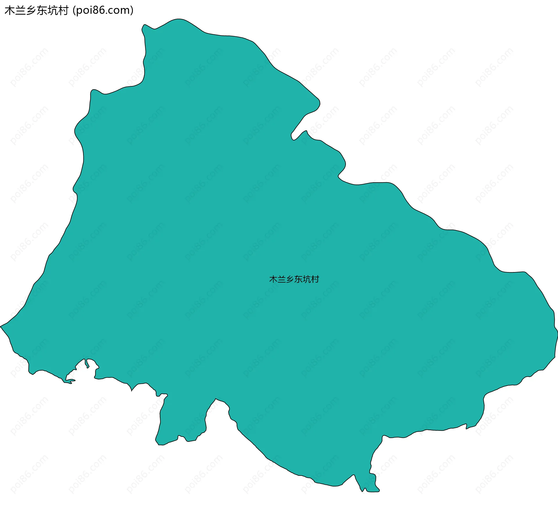 木兰乡东坑村边界地图