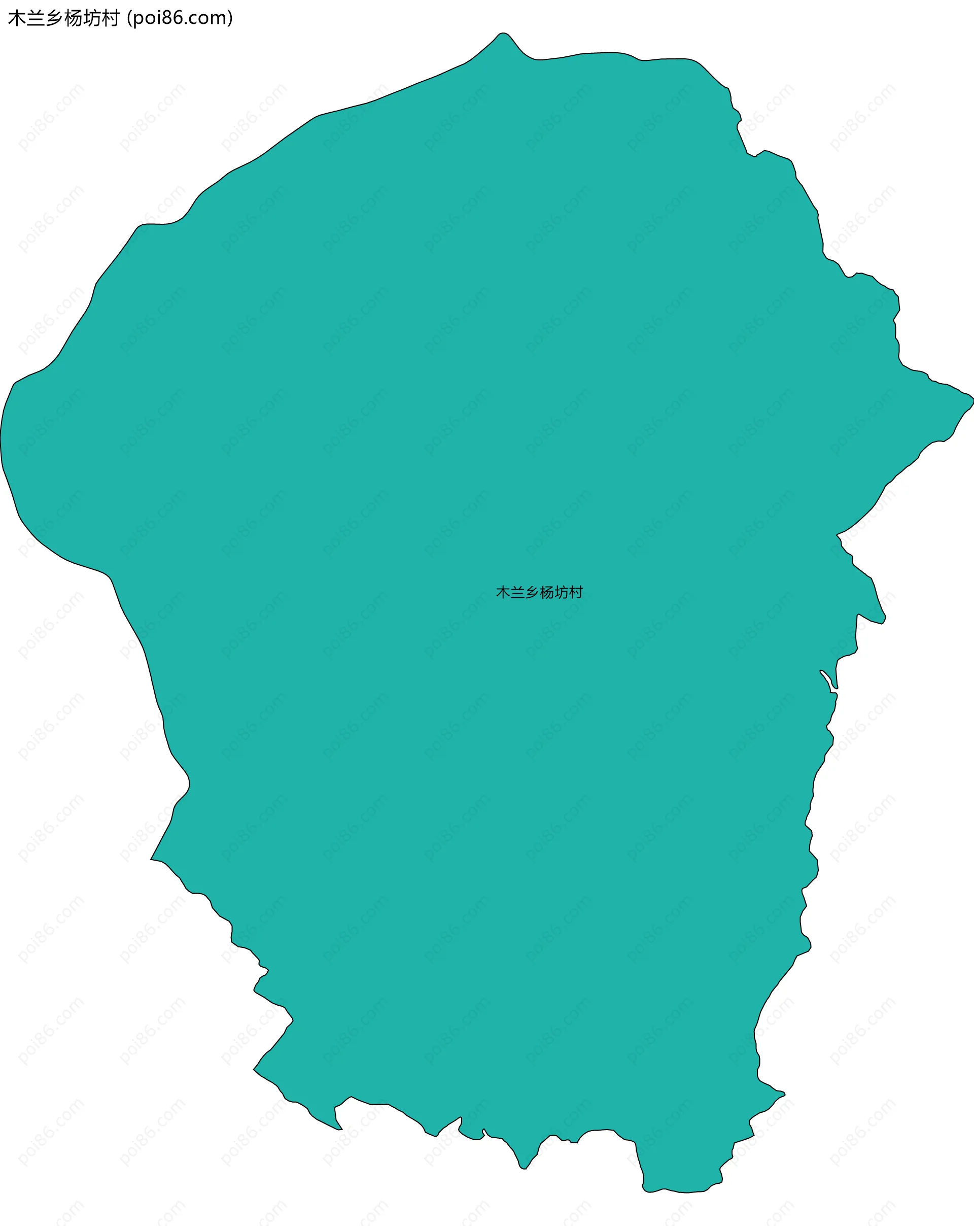 木兰乡杨坊村边界地图