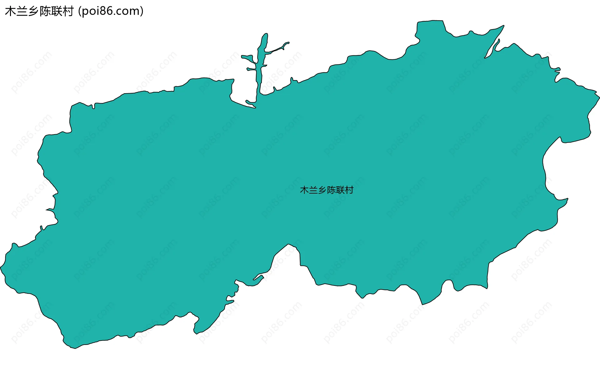 木兰乡陈联村边界地图