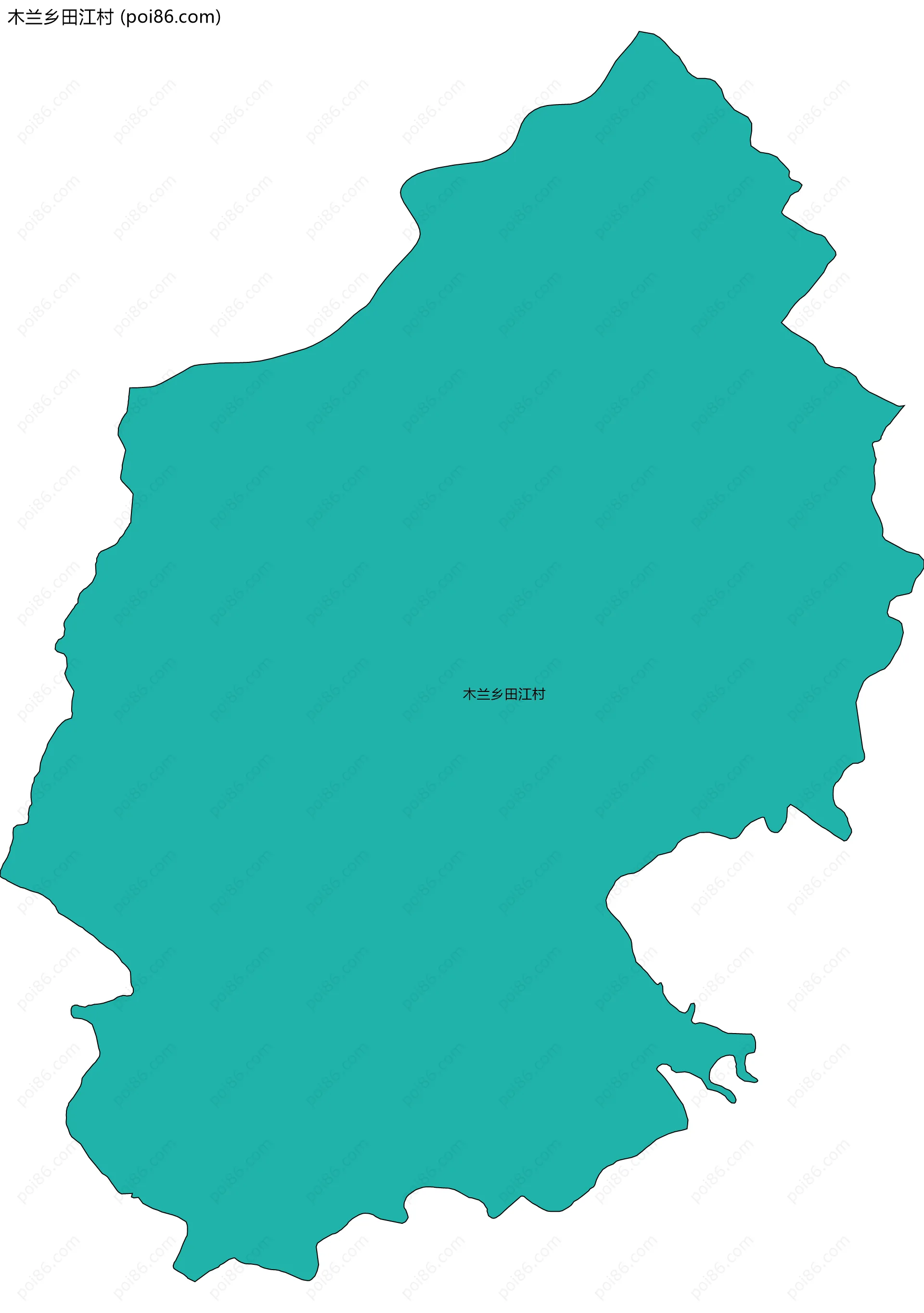 木兰乡田江村边界地图