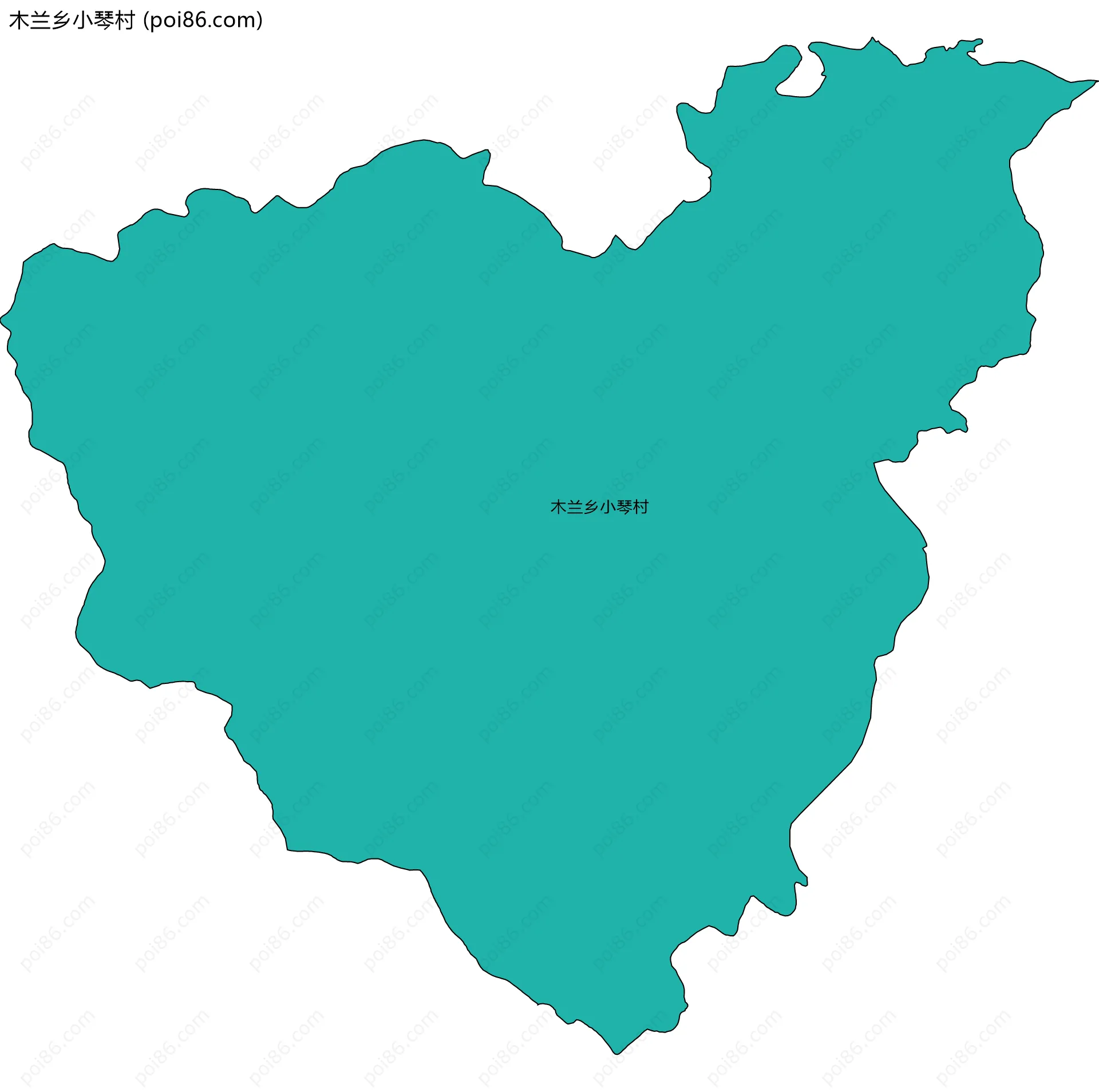 木兰乡小琴村边界地图