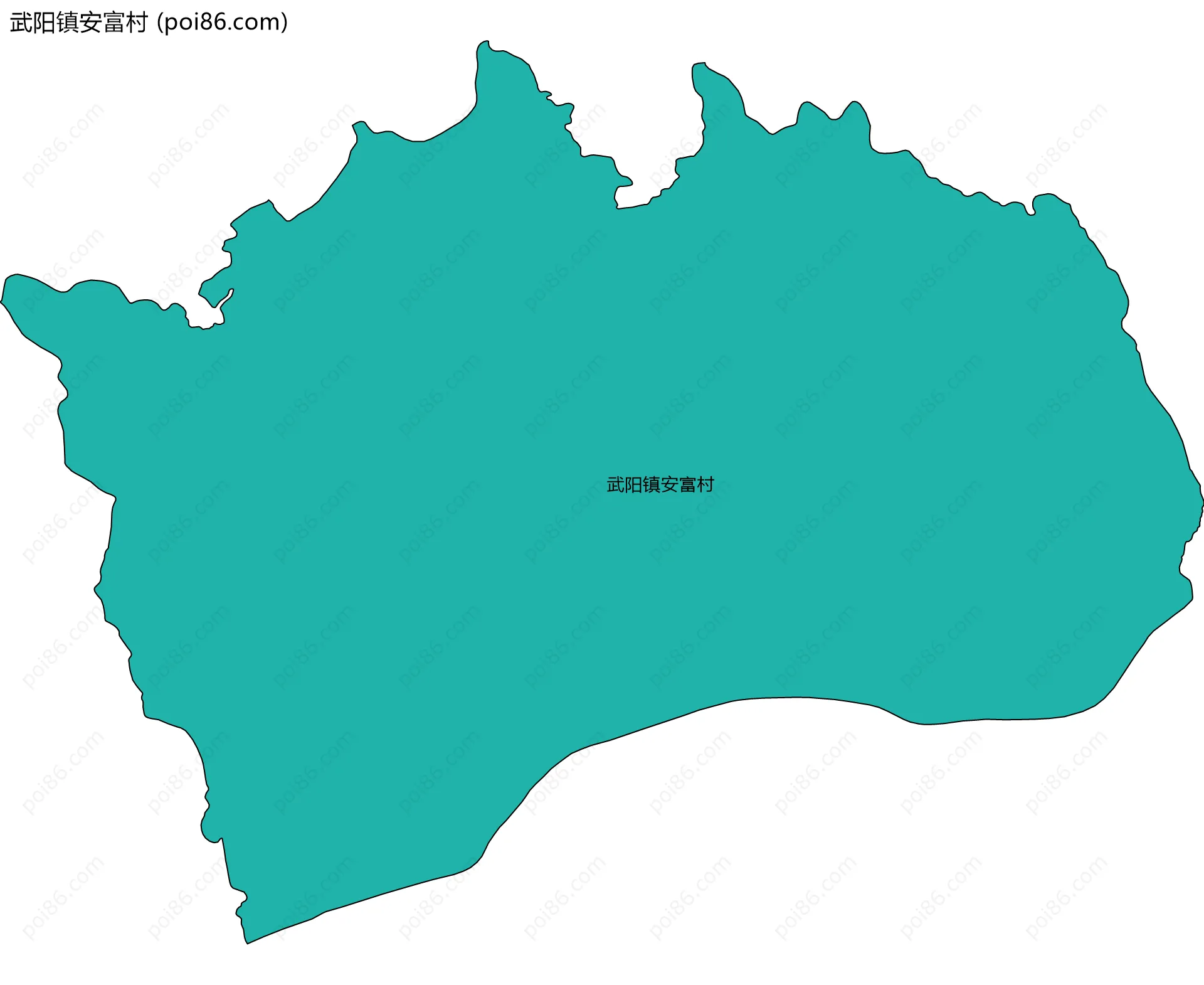 武阳镇安富村边界地图