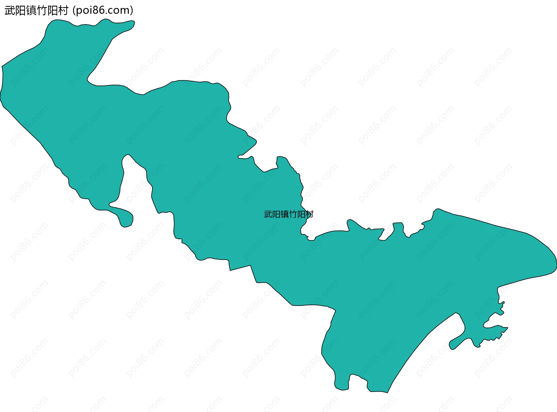 武阳镇竹阳村边界地图