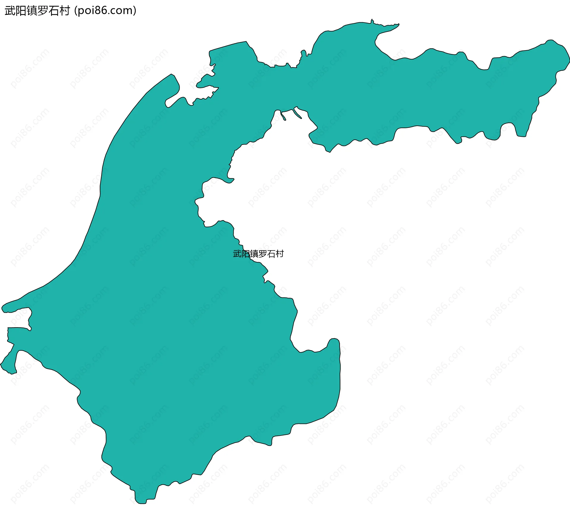 武阳镇罗石村边界地图