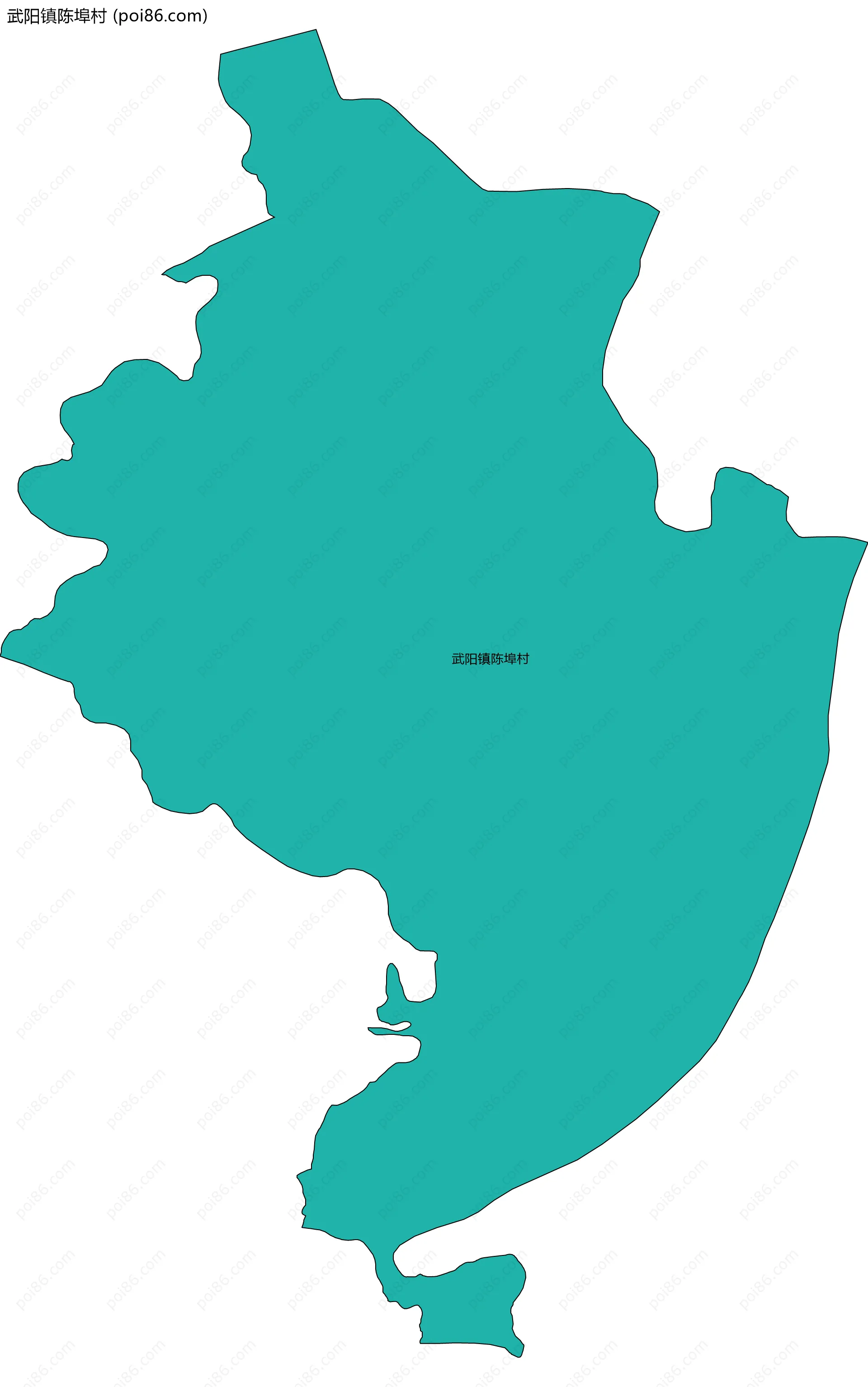 武阳镇陈埠村边界地图