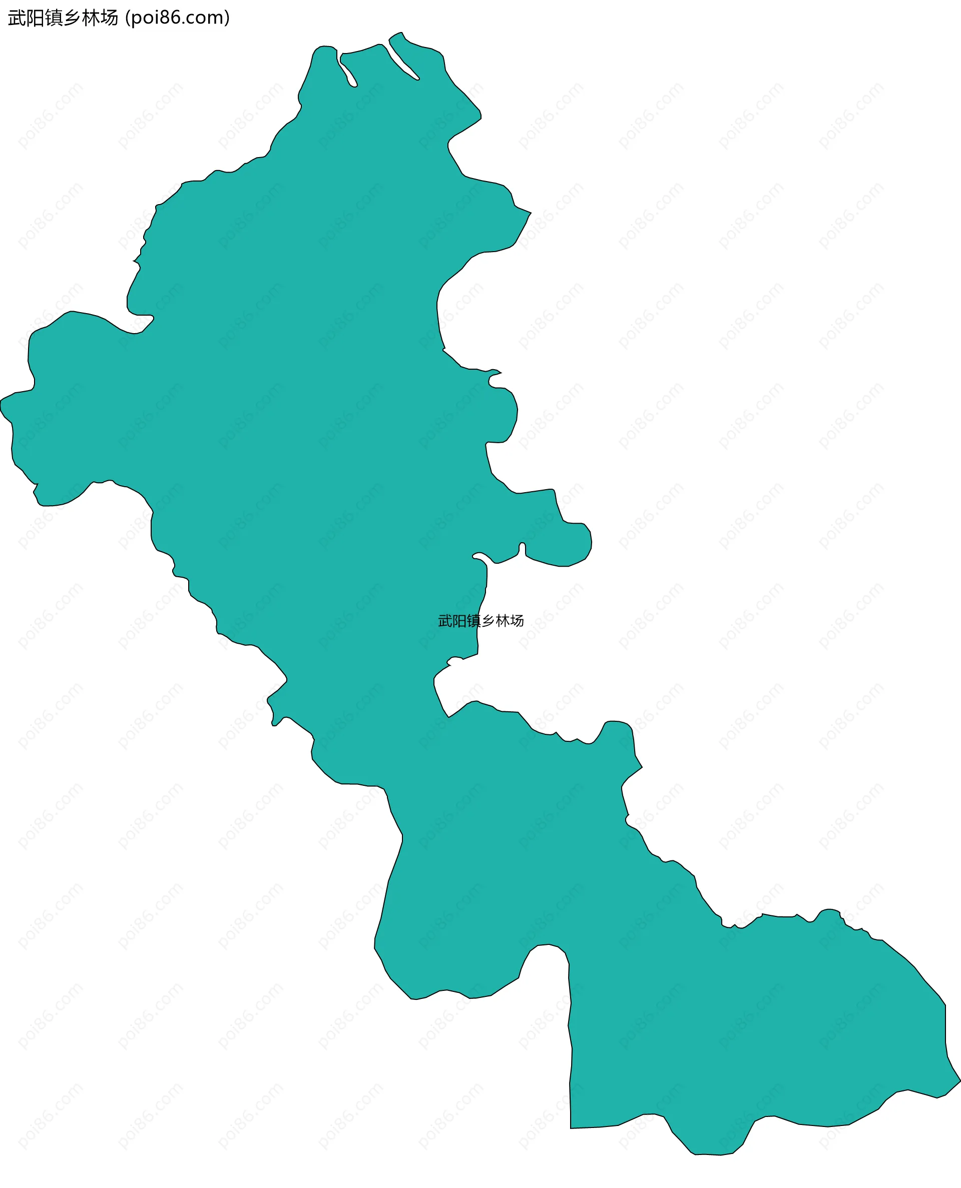 武阳镇乡林场边界地图