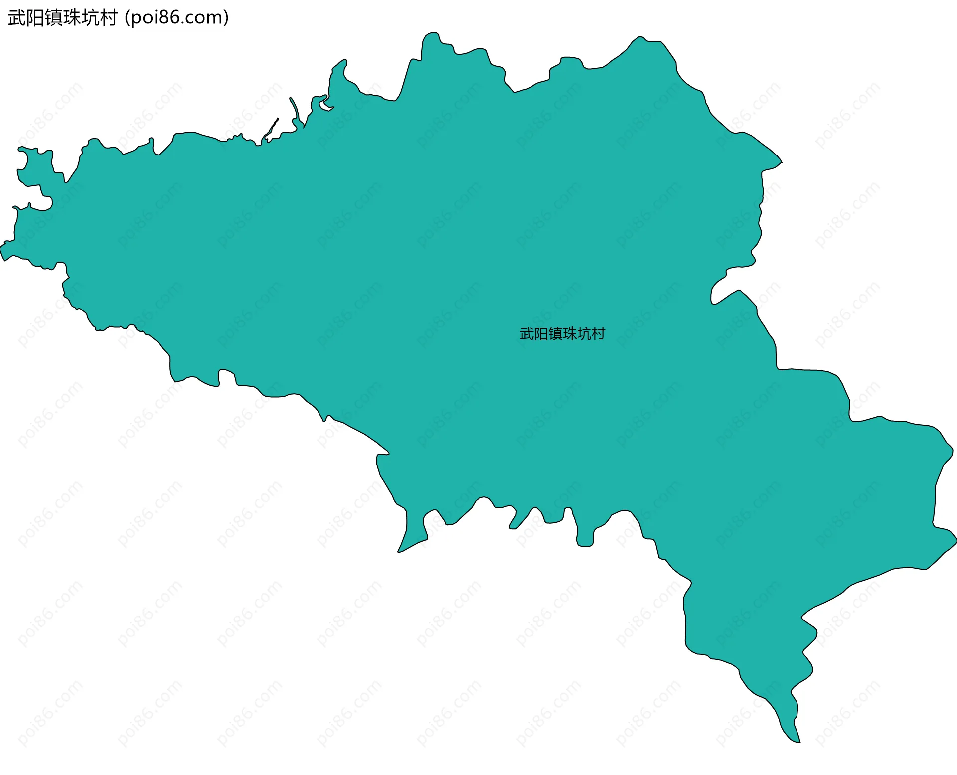 武阳镇珠坑村边界地图