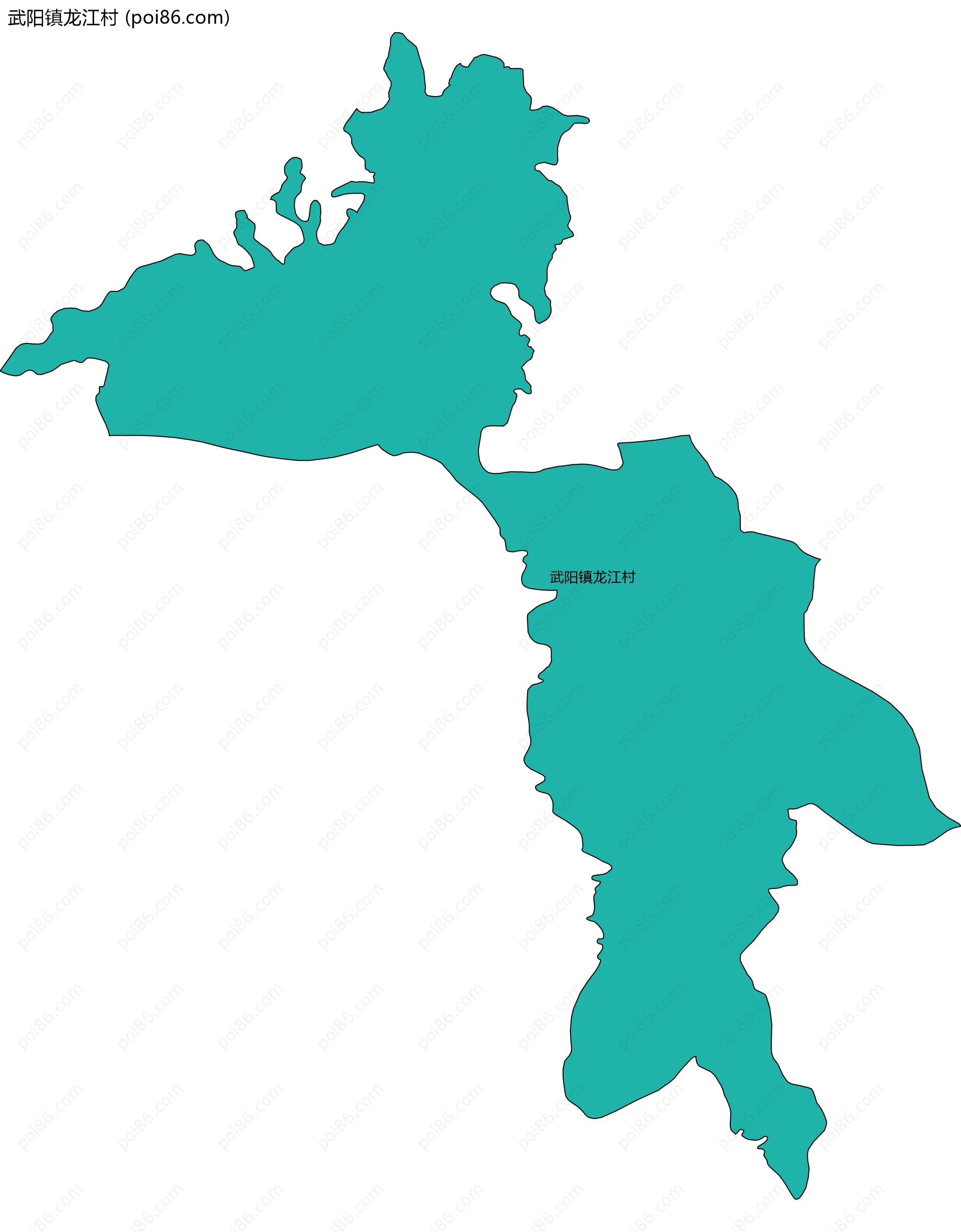 武阳镇龙江村边界地图