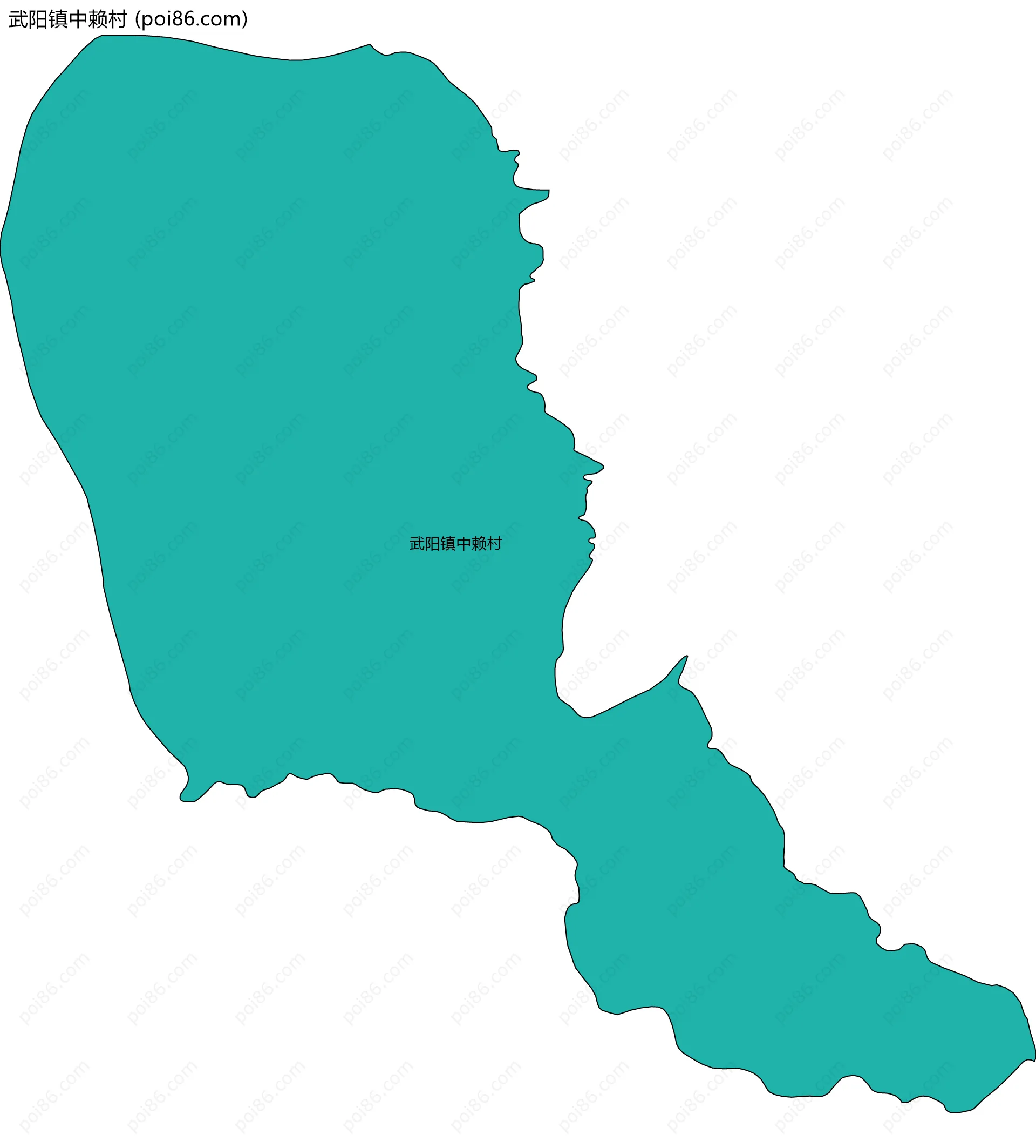 武阳镇中赖村边界地图