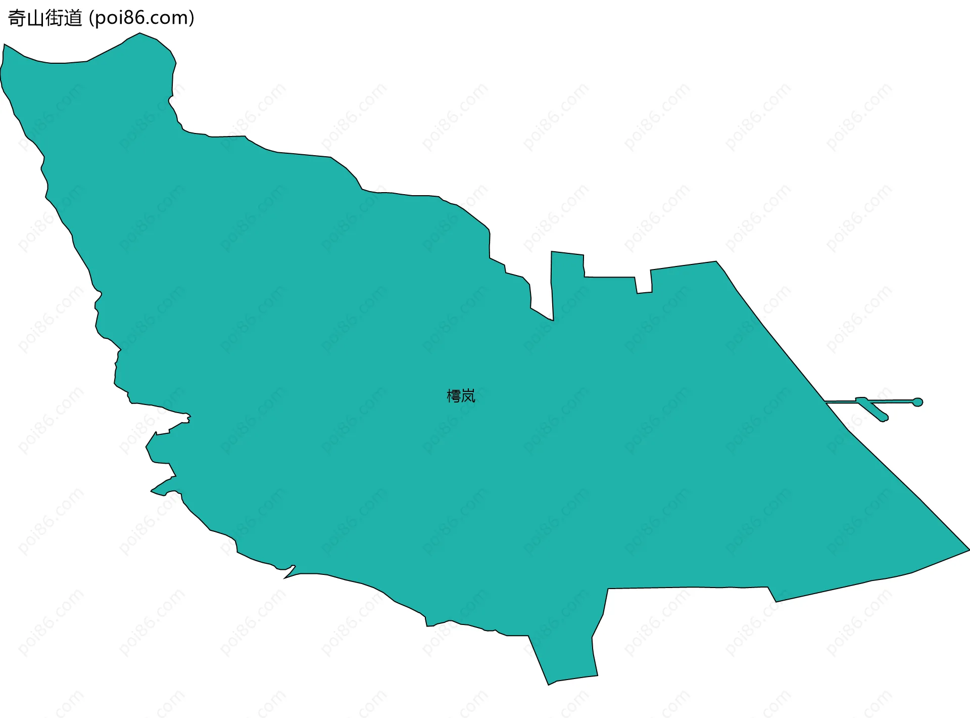 奇山街道边界地图(五级行政区划)
