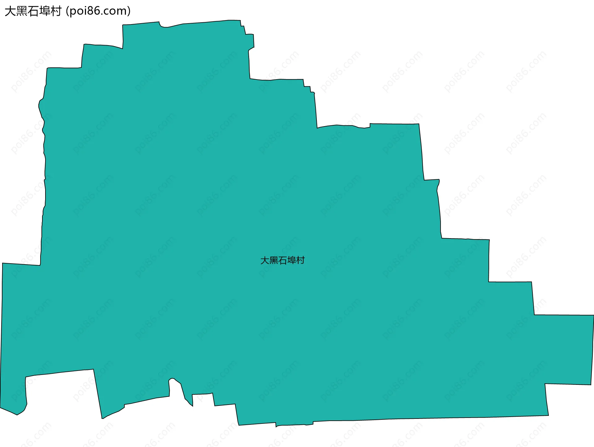 大黑石埠村边界地图
