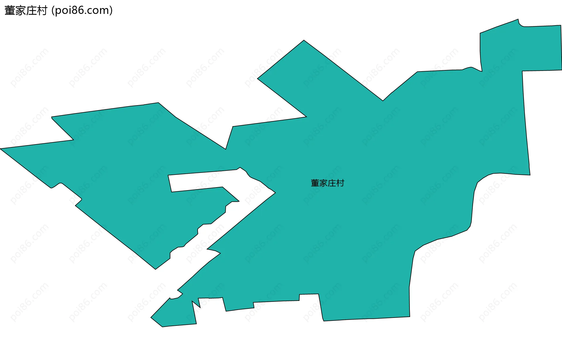 董家庄村边界地图