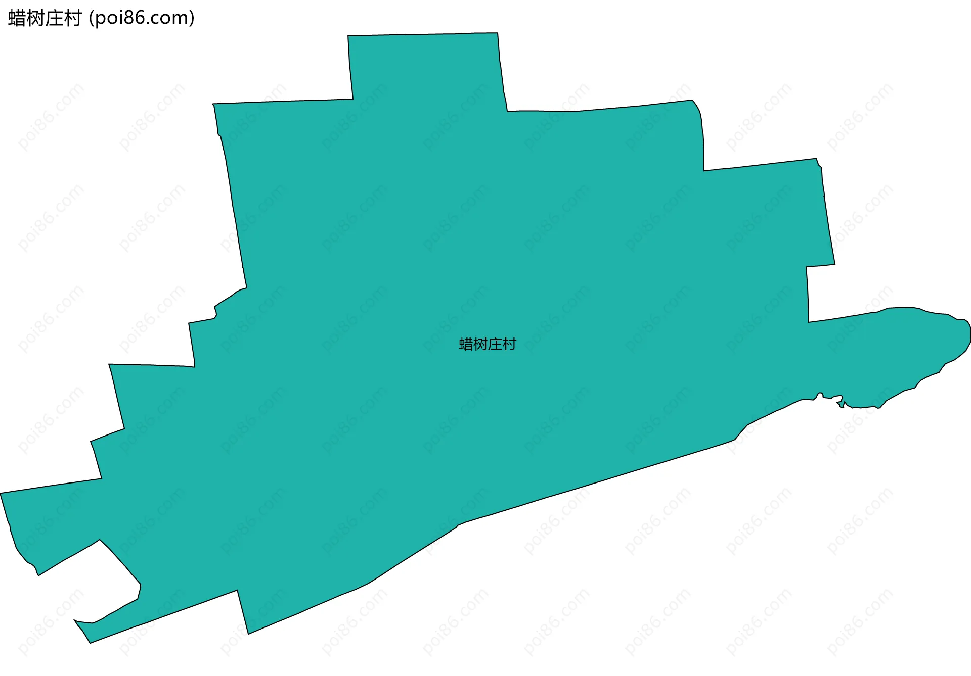 蜡树庄村边界地图