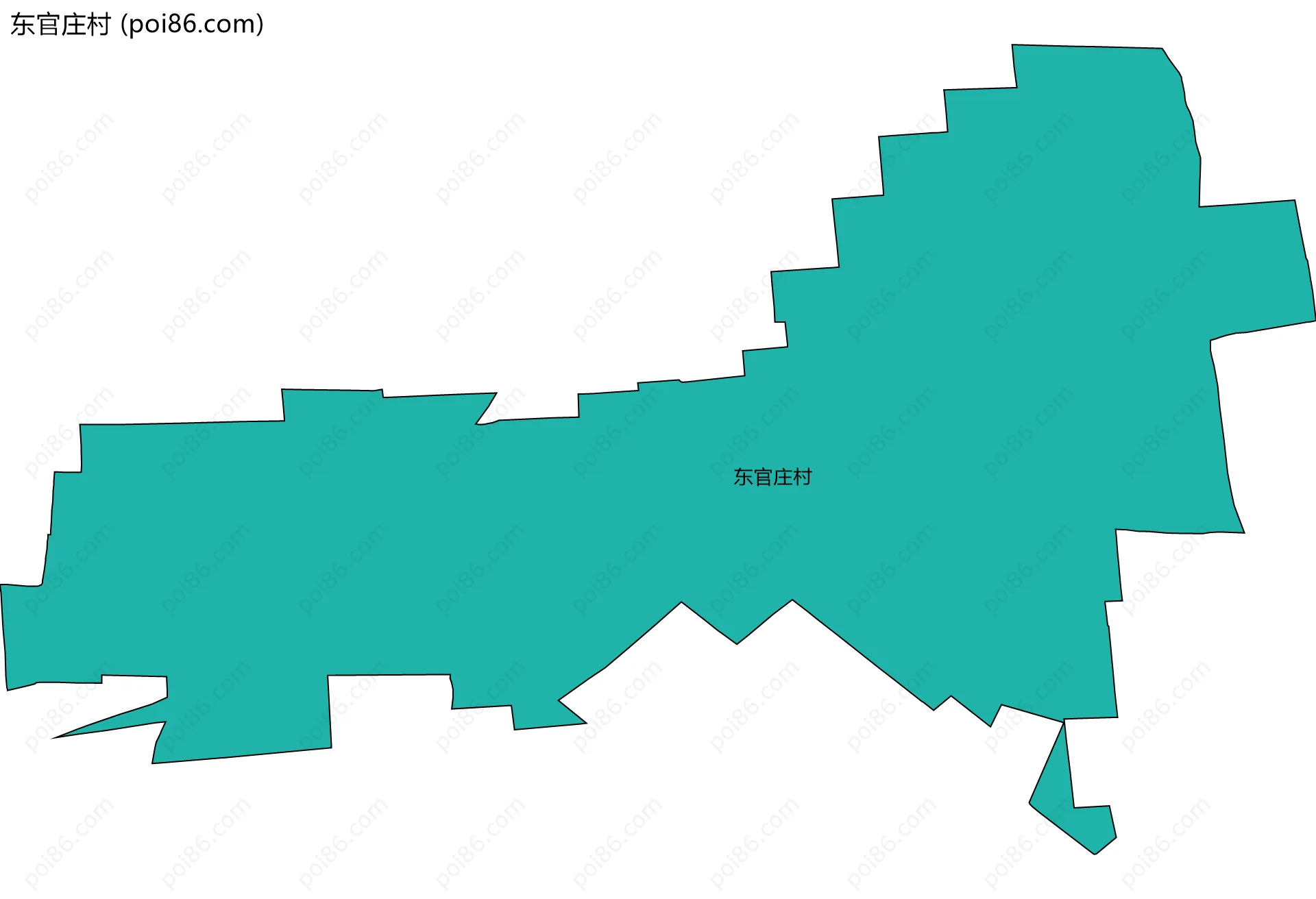 东官庄村边界地图