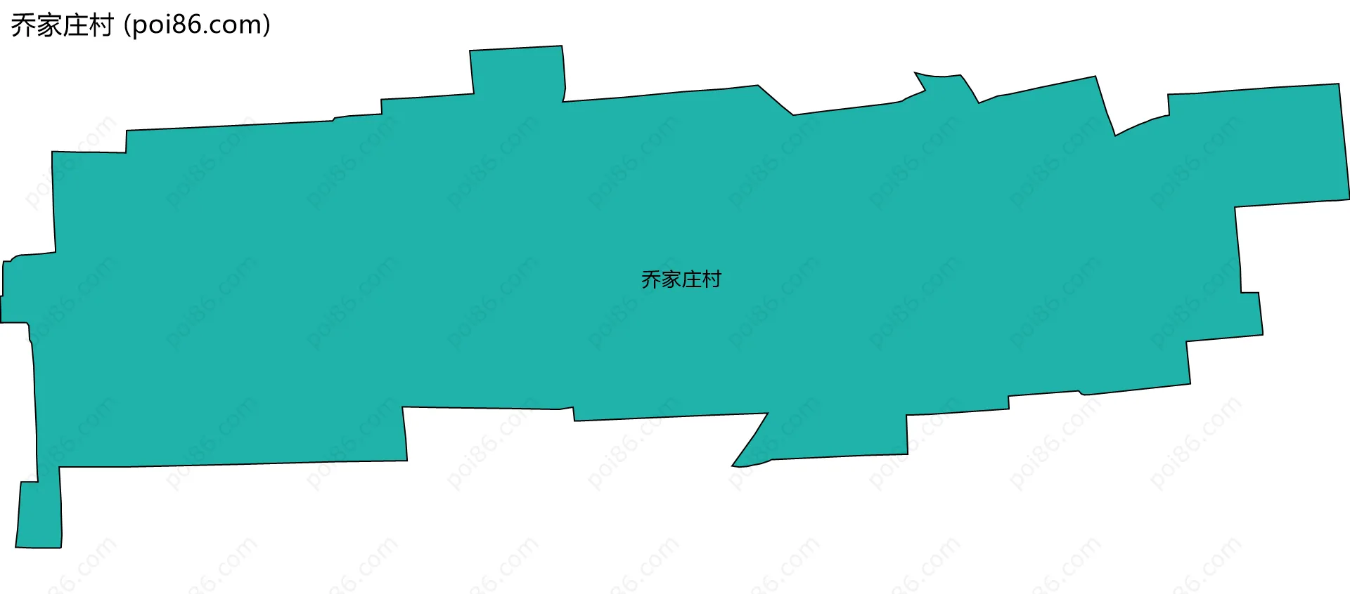 乔家庄村边界地图