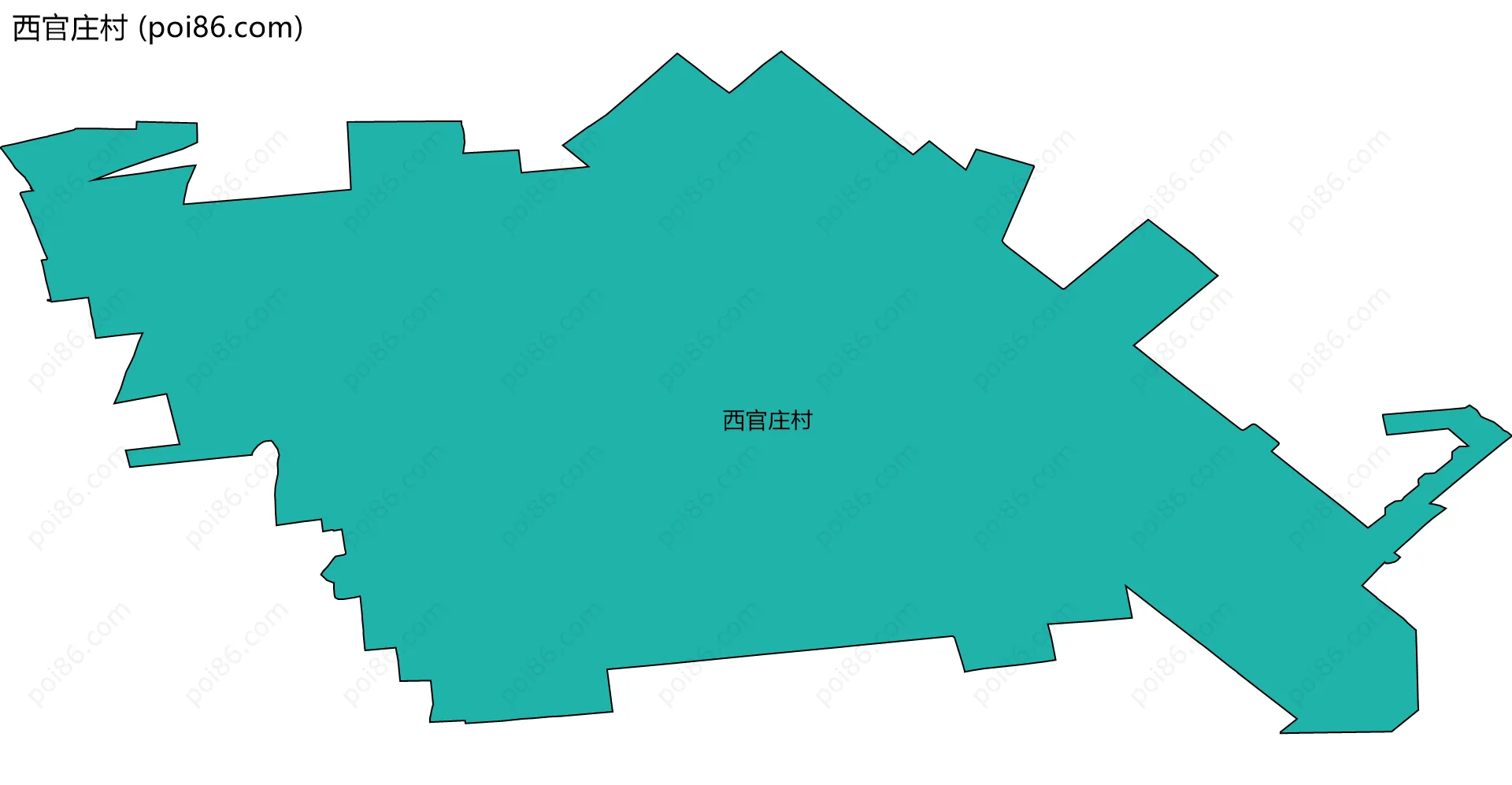 西官庄村边界地图