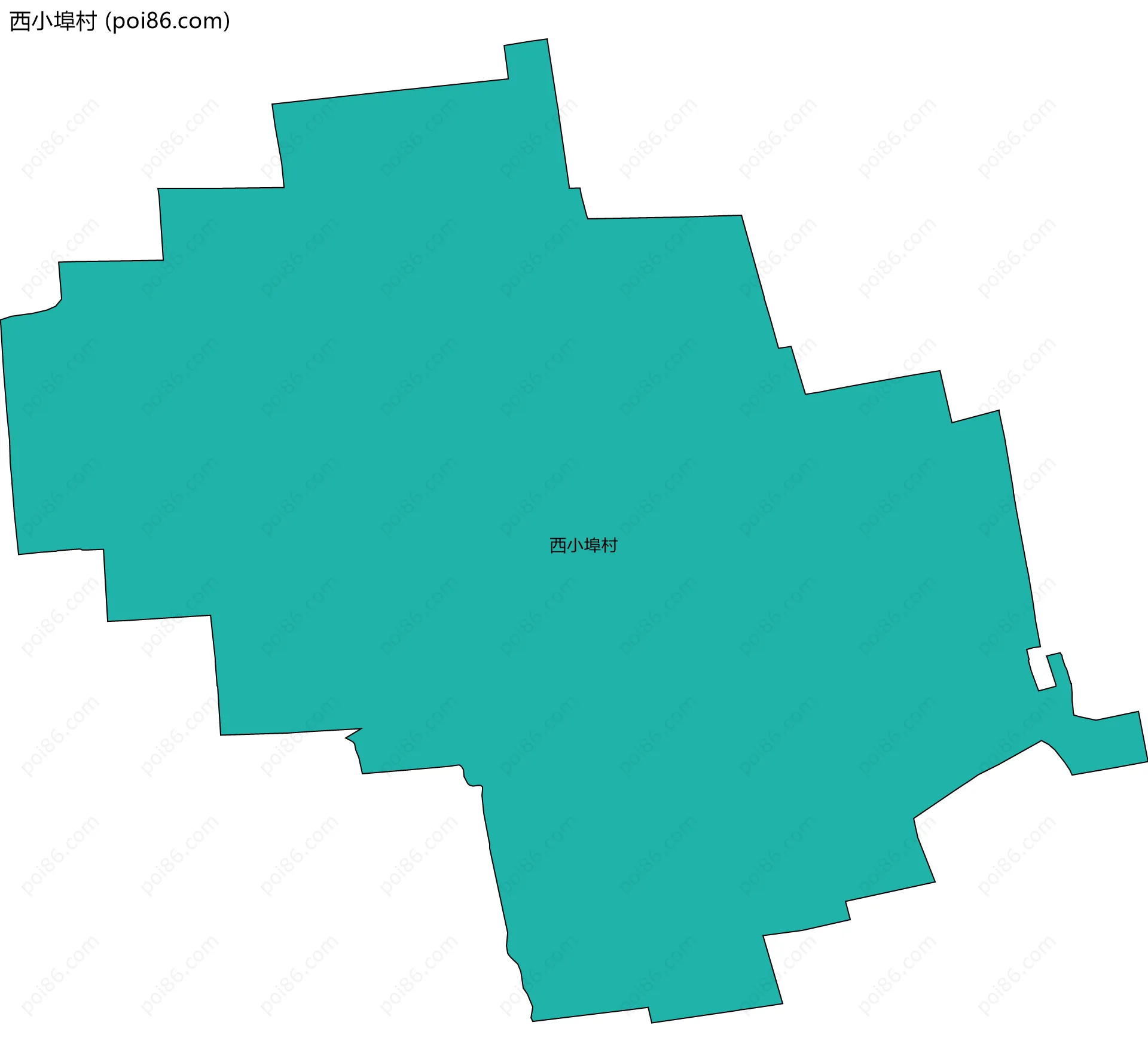 西小埠村边界地图