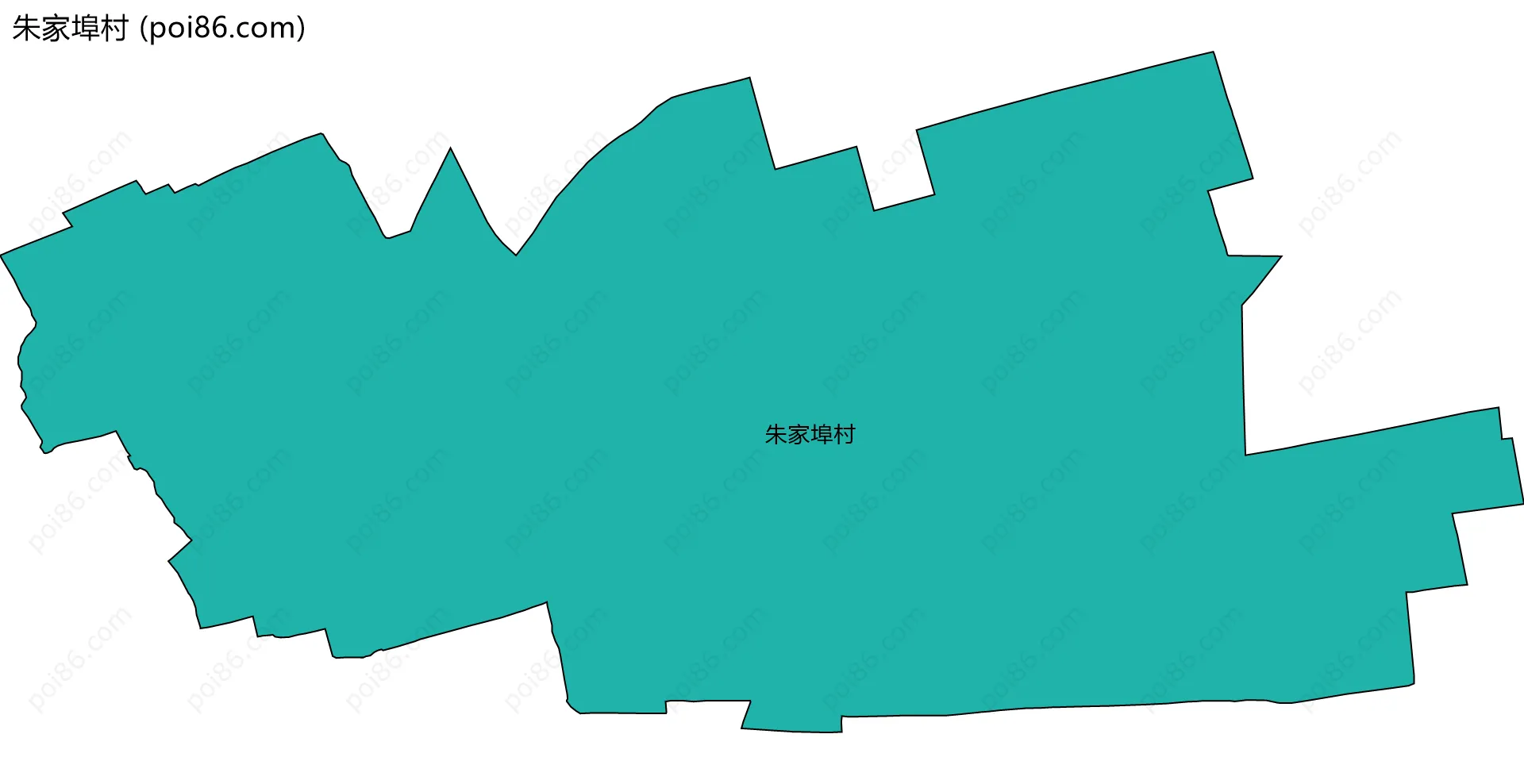 朱家埠村边界地图