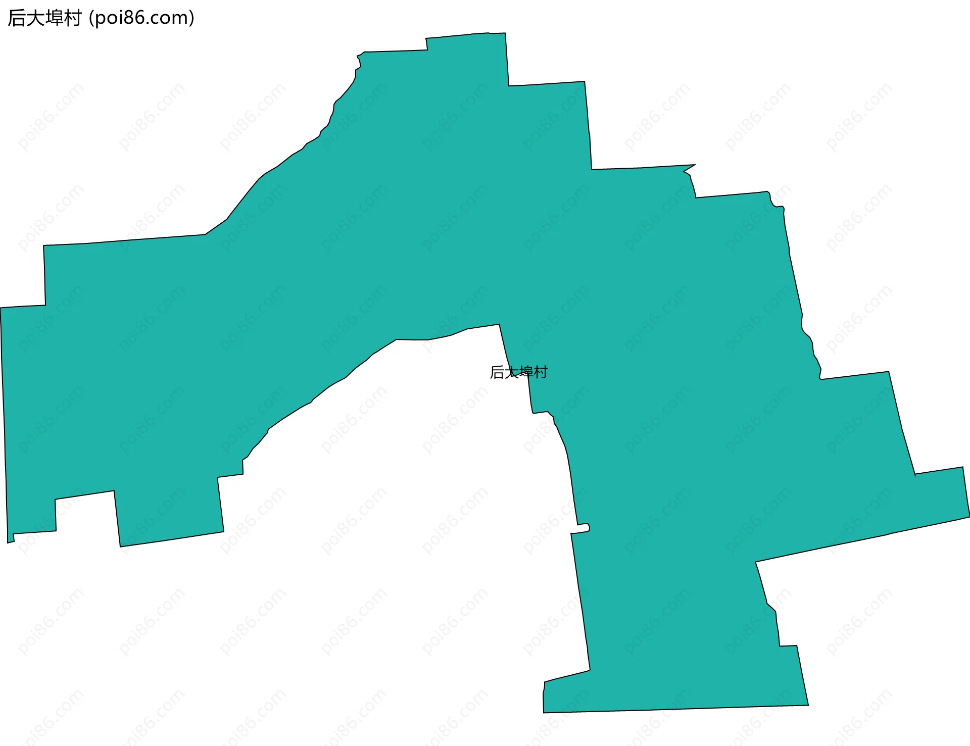 后大埠村边界地图