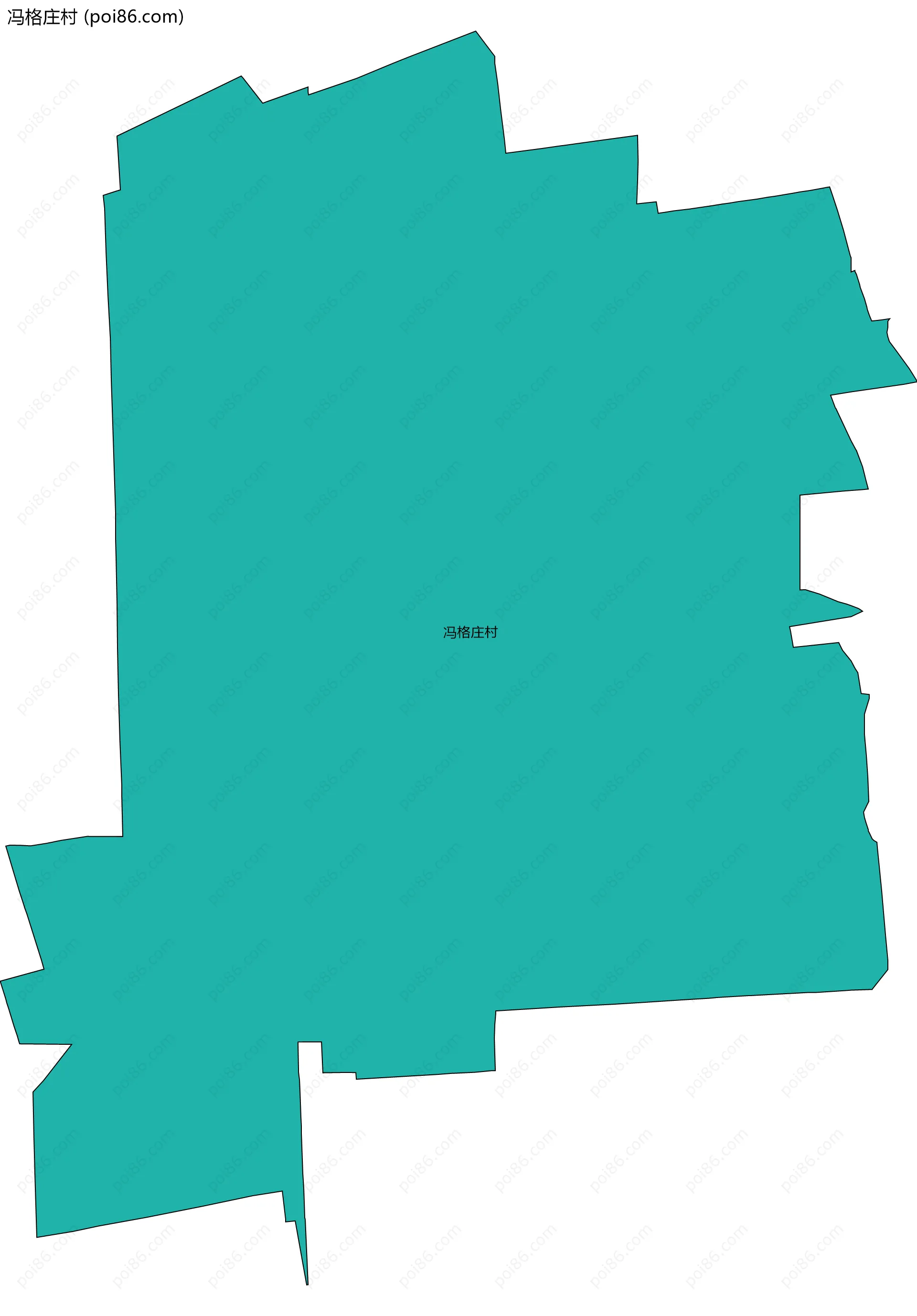 冯格庄村边界地图