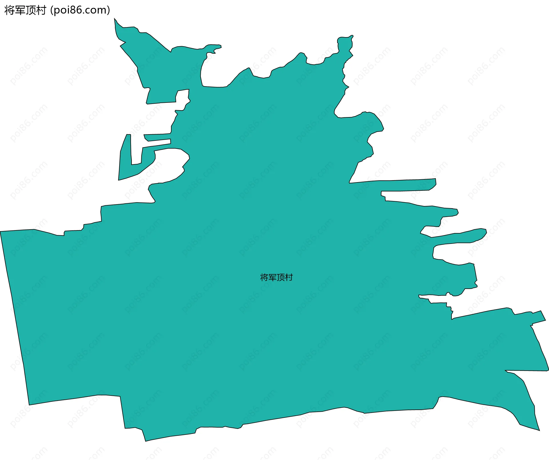 将军顶村边界地图