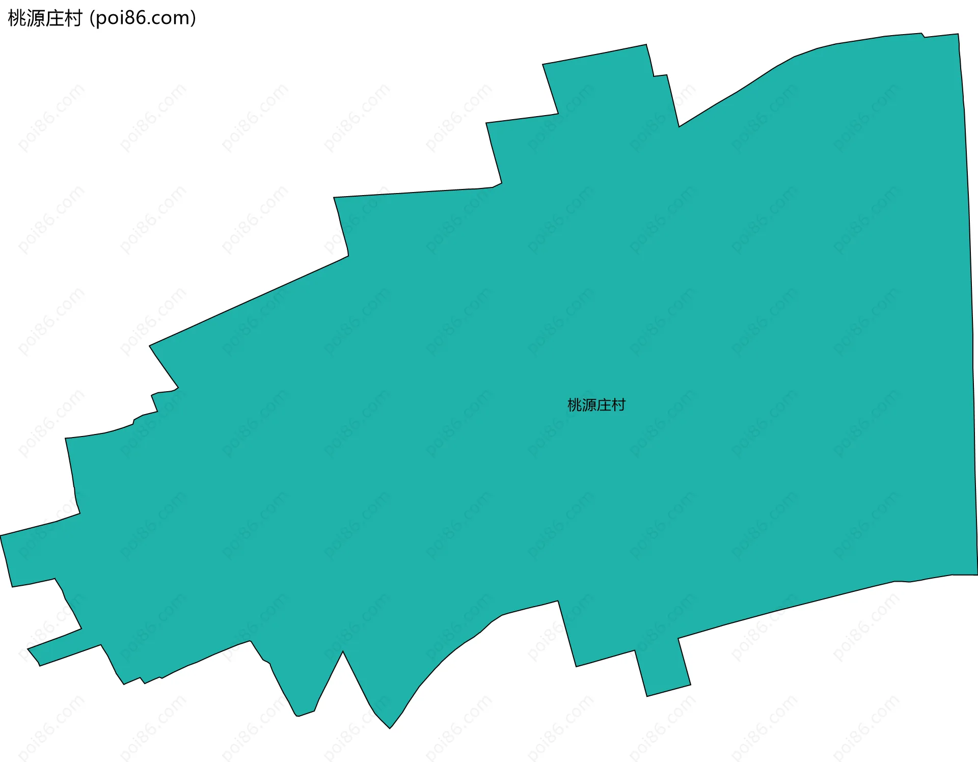 桃源庄村边界地图