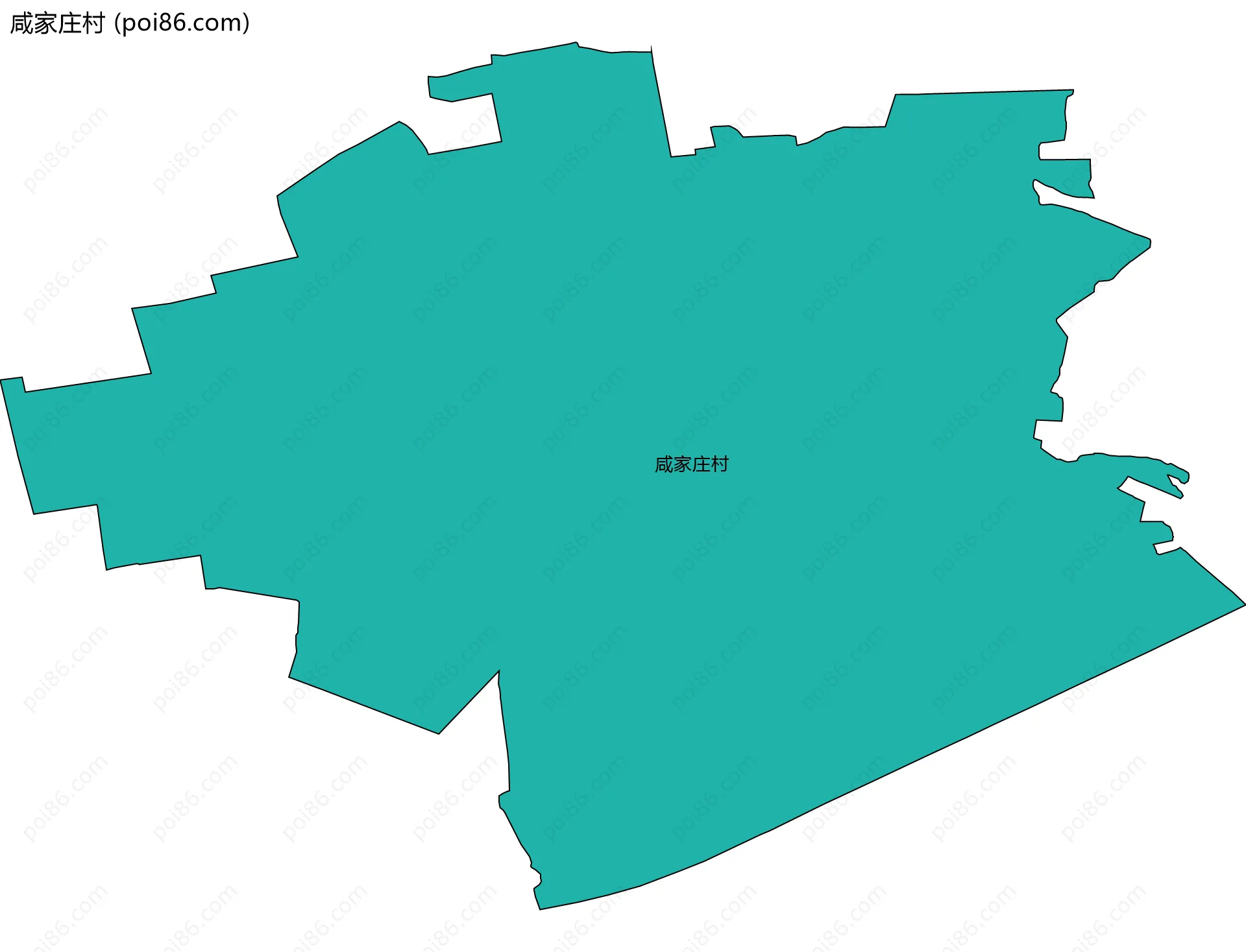 咸家庄村边界地图