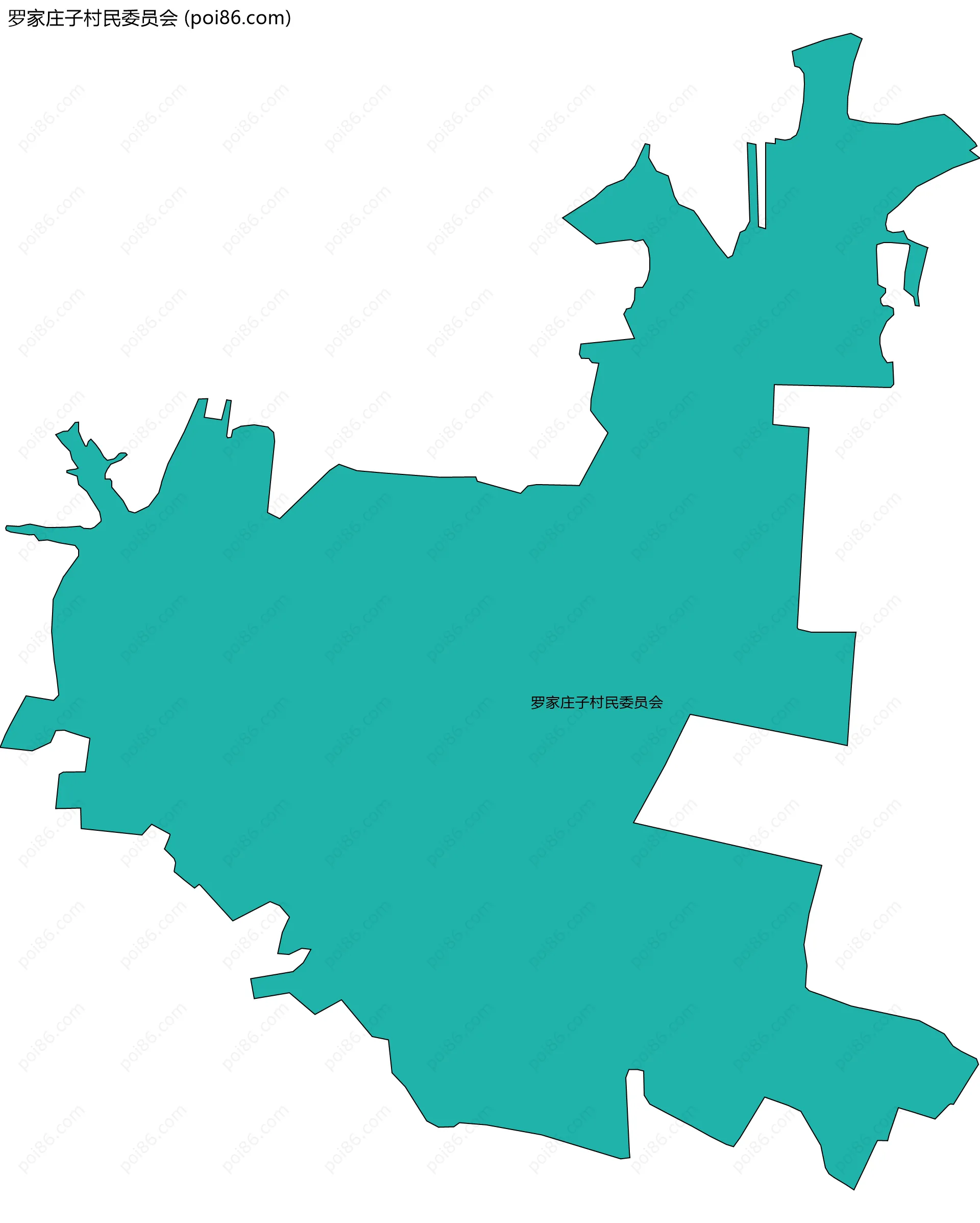 罗家庄子村民委员会边界地图