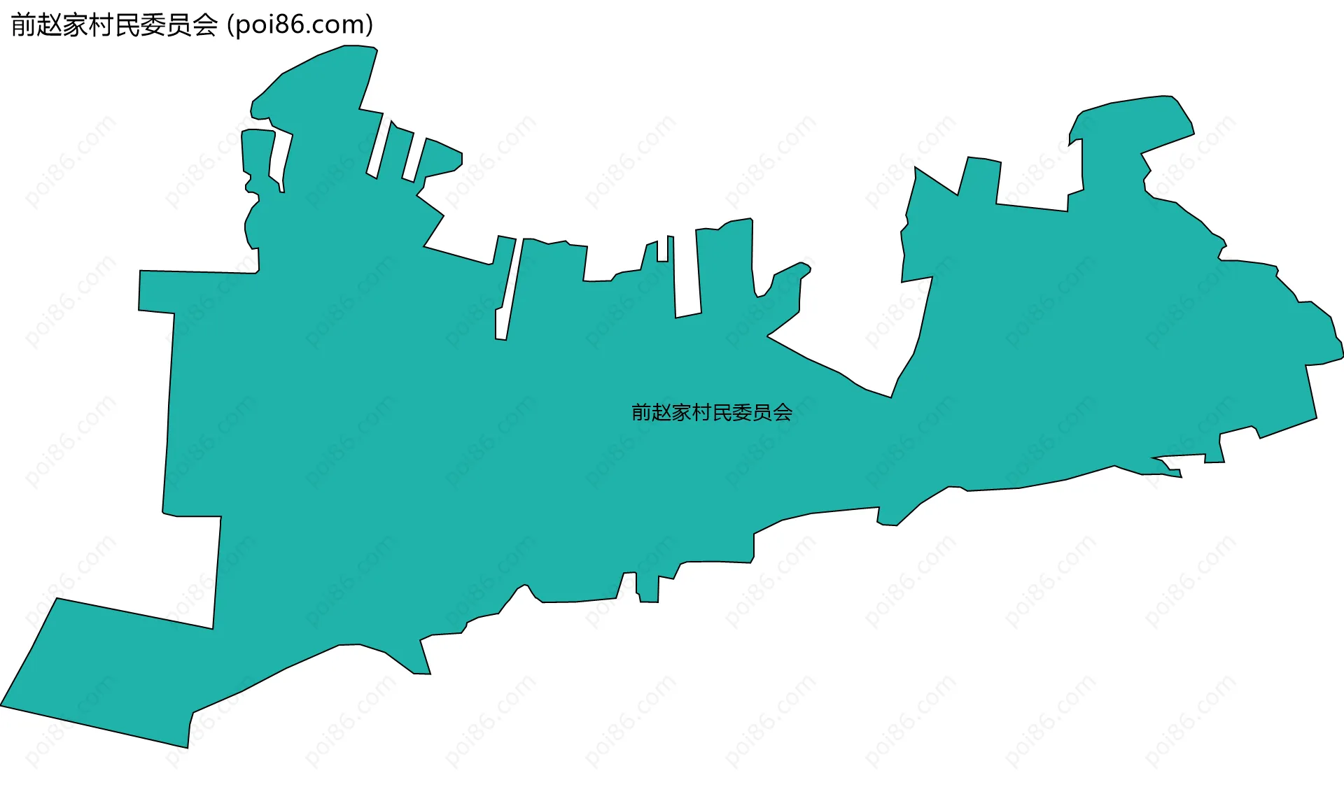 前赵家村民委员会边界地图