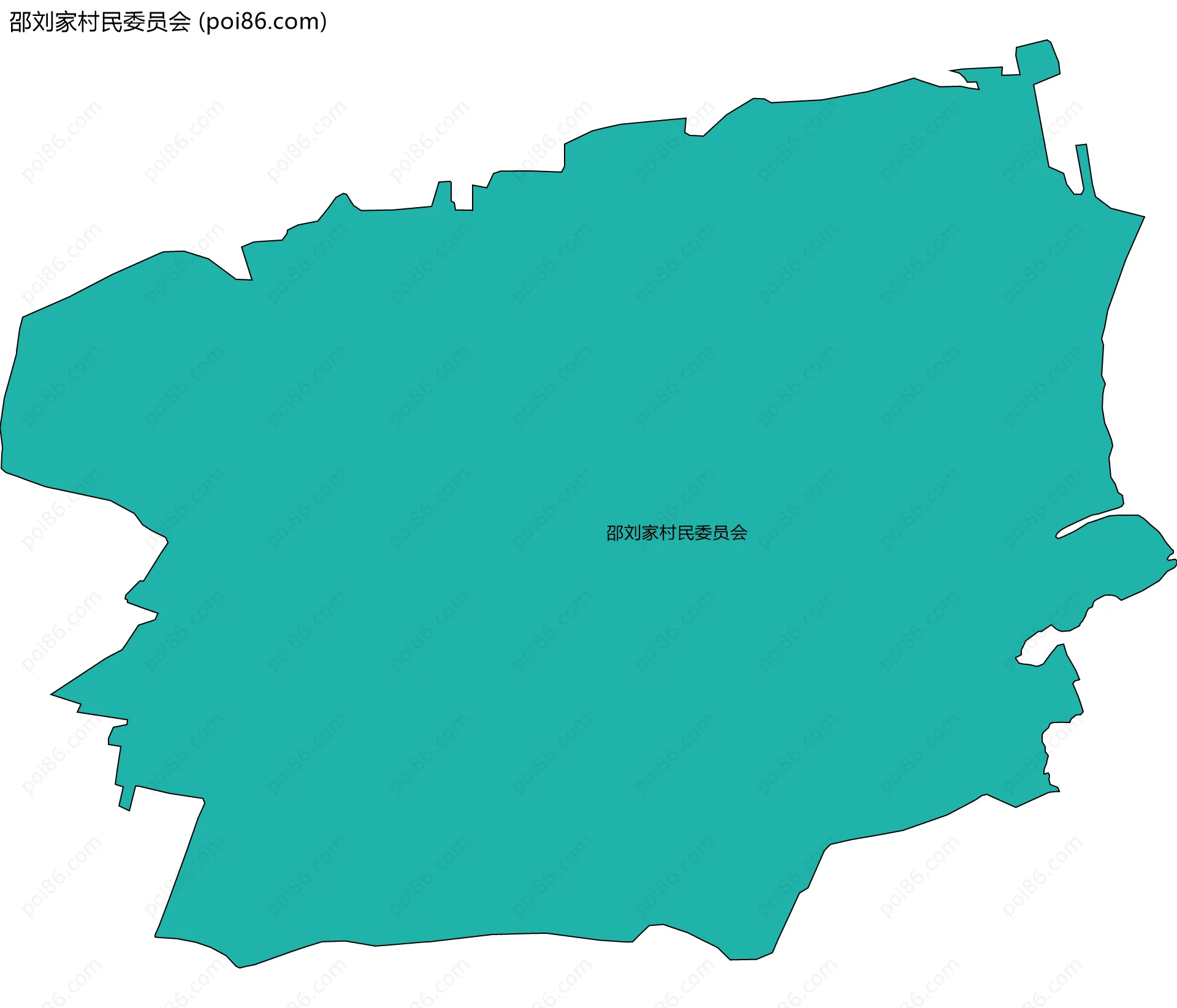 邵刘家村民委员会边界地图