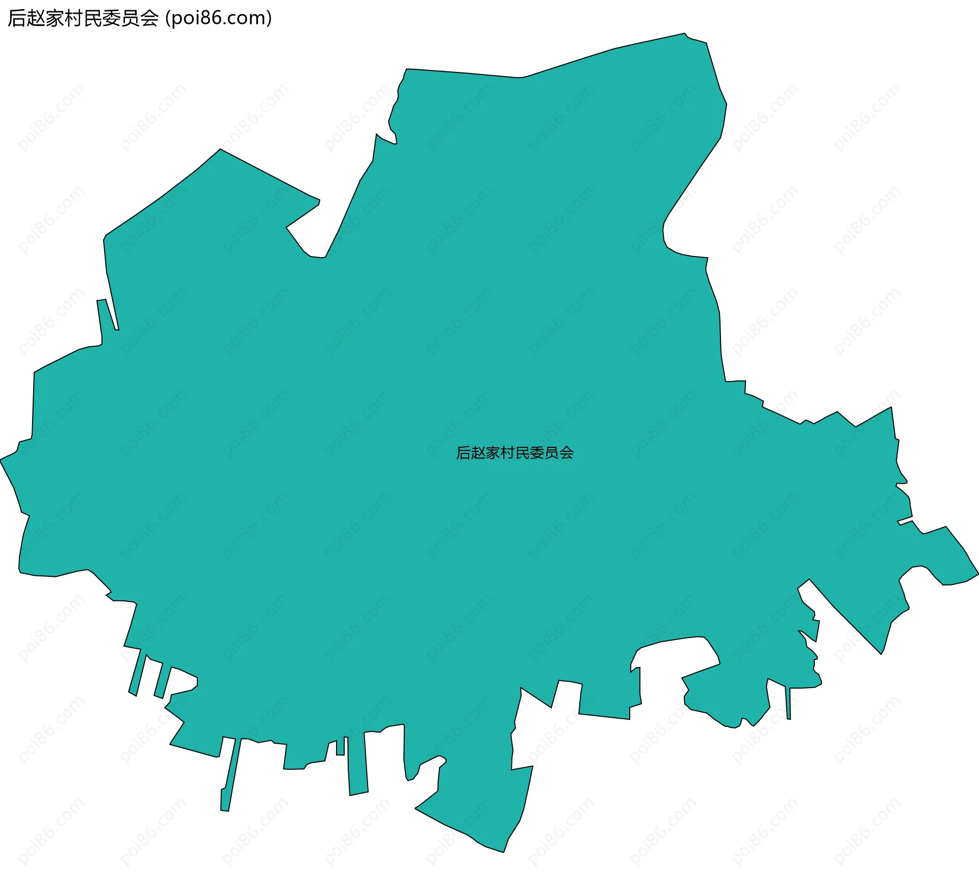 后赵家村民委员会边界地图
