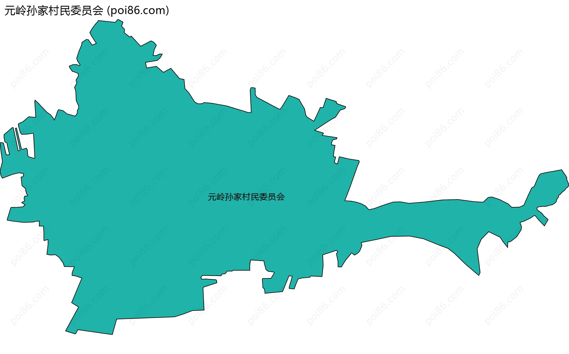 元岭孙家村民委员会边界地图