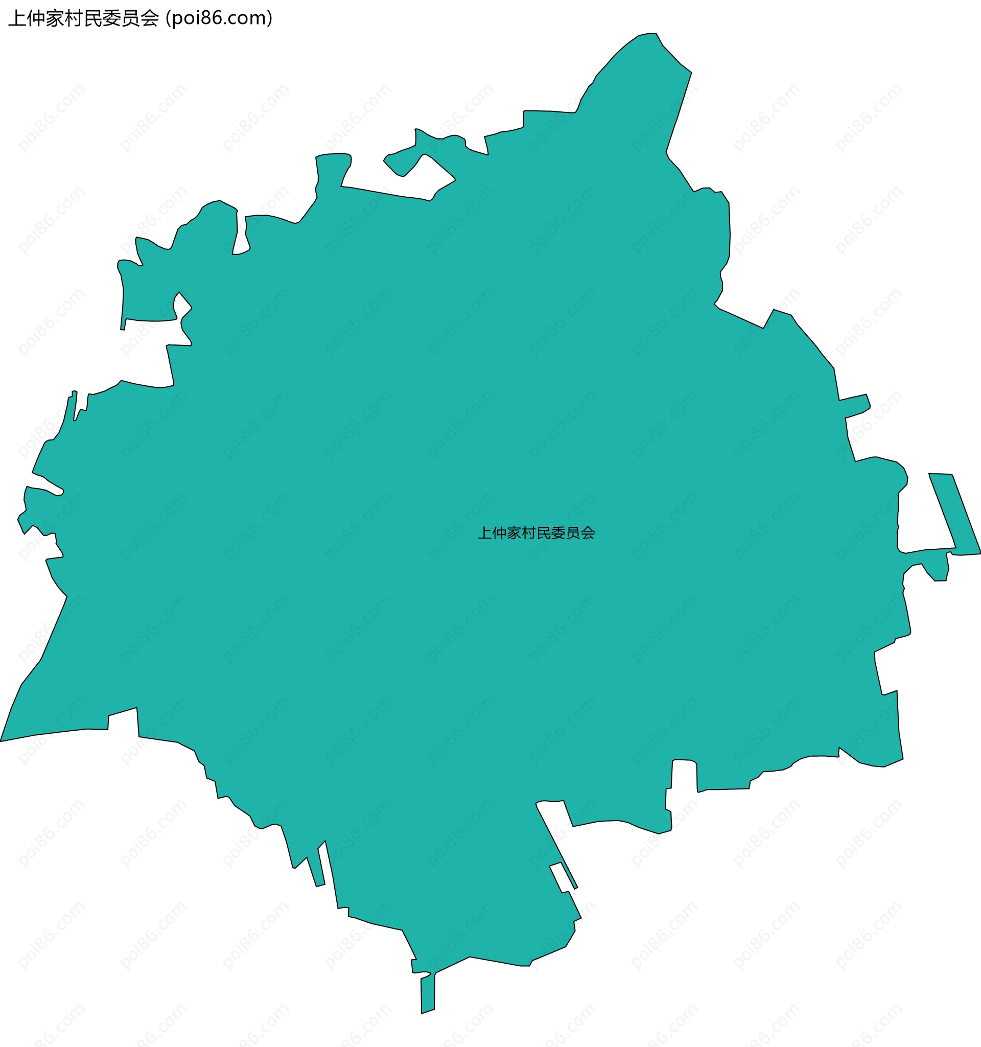 上仲家村民委员会边界地图