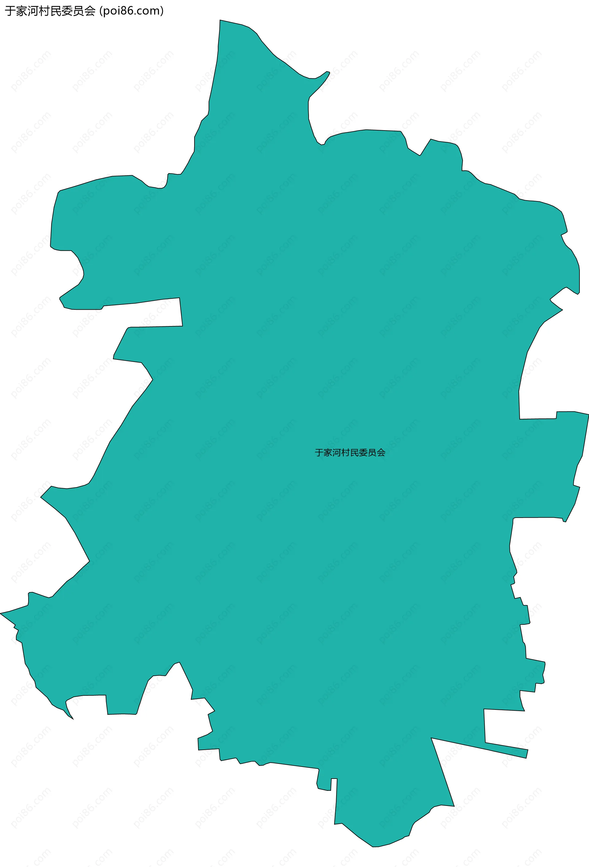 于家河村民委员会边界地图