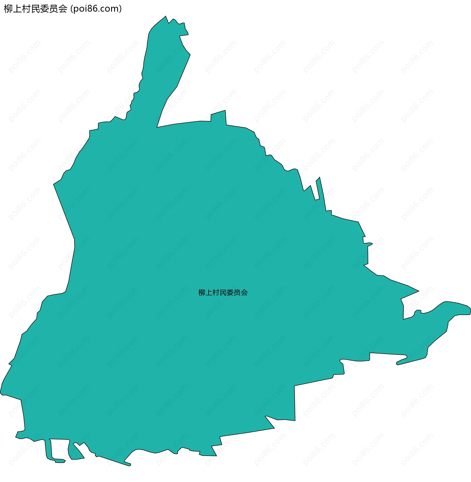 柳上村民委员会边界地图