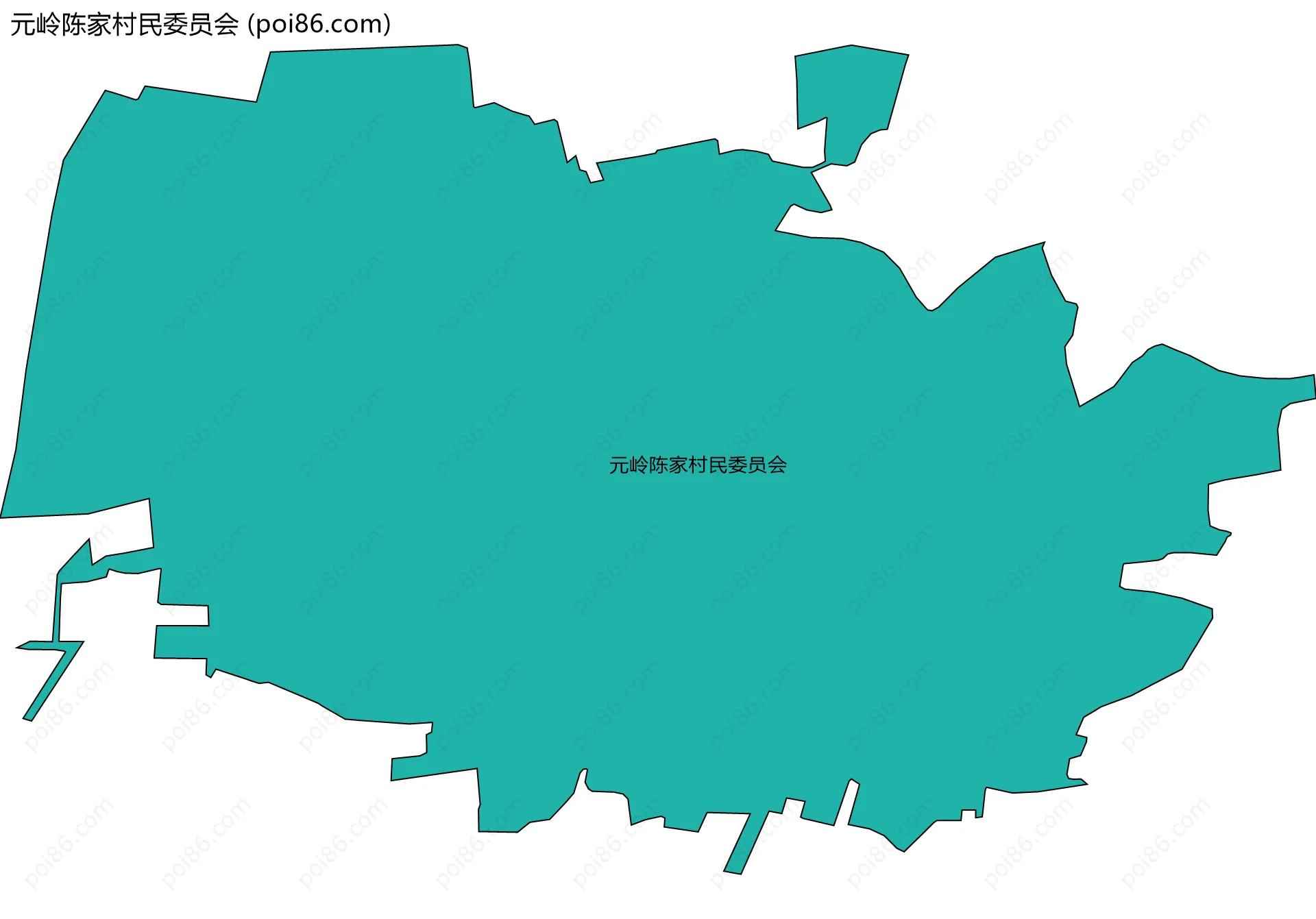 元岭陈家村民委员会边界地图