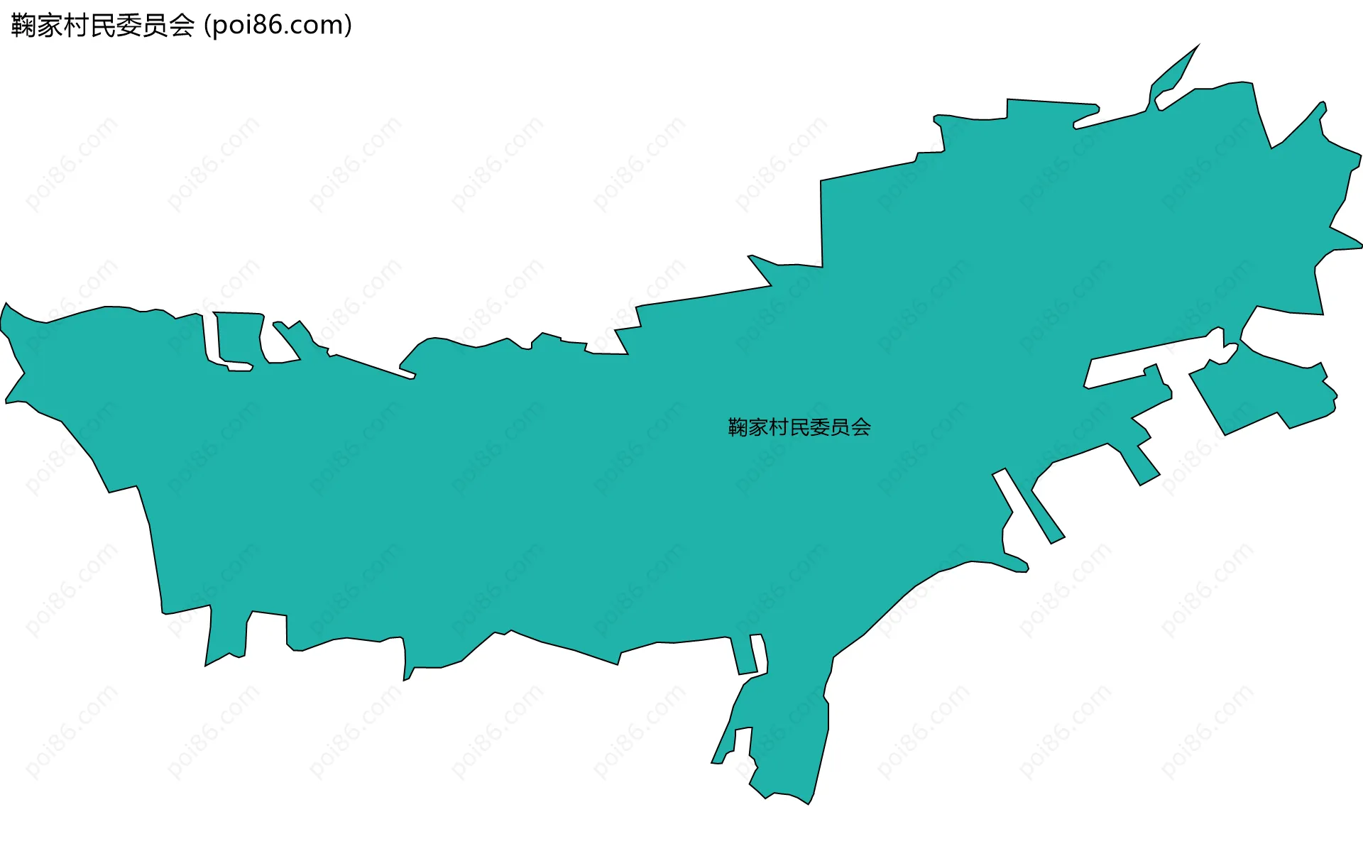 鞠家村民委员会边界地图