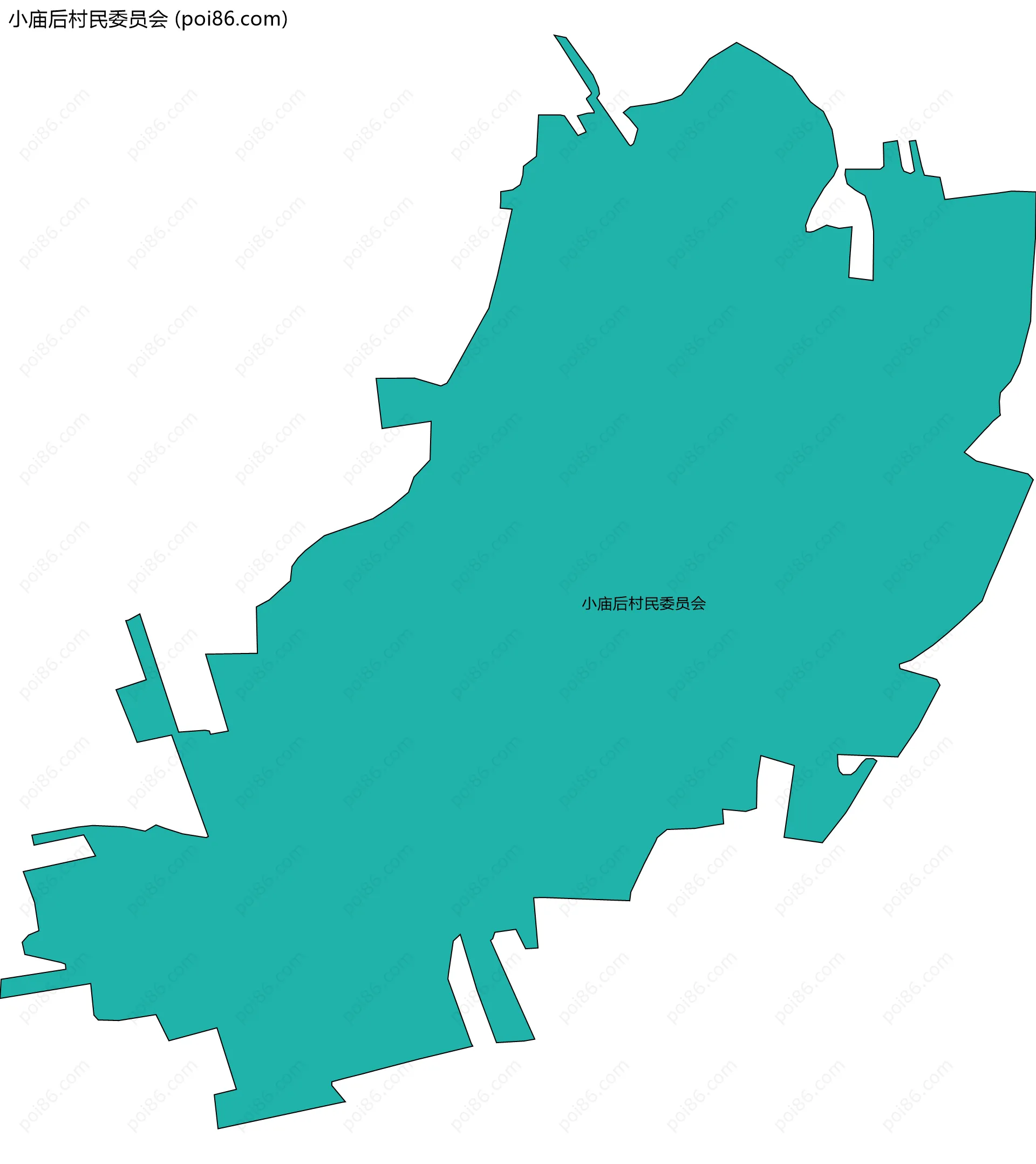 小庙后村民委员会边界地图