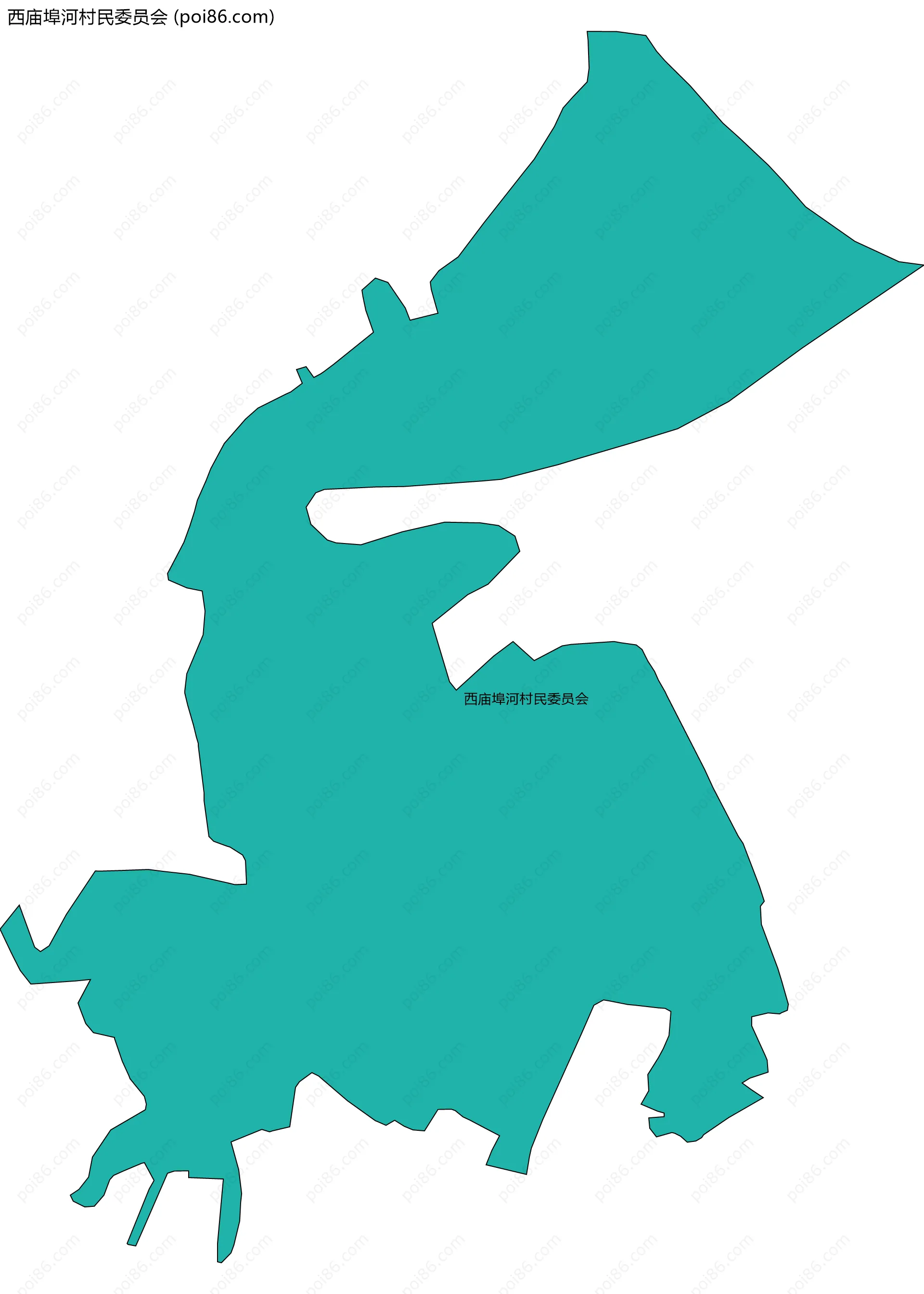 西庙埠河村民委员会边界地图