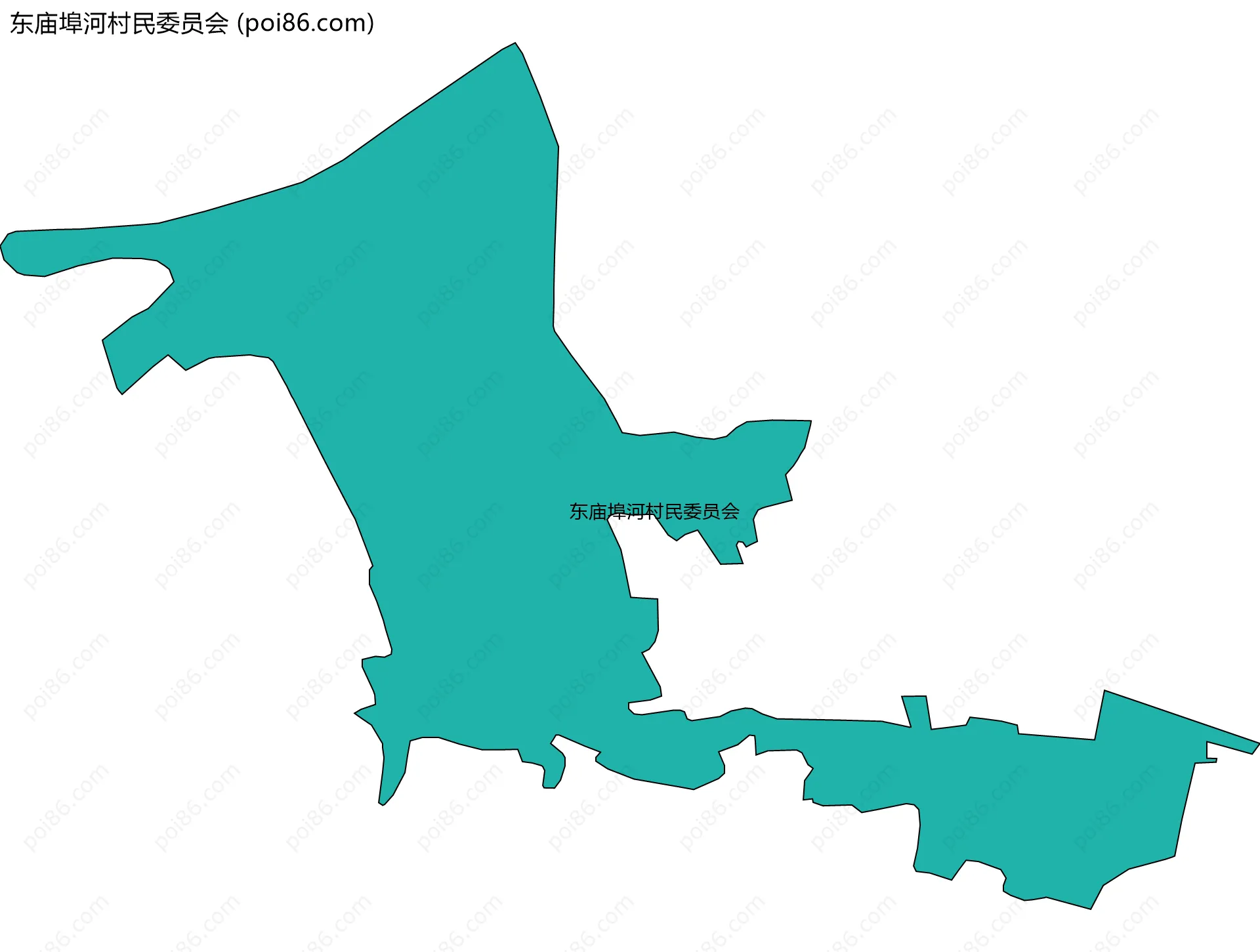 东庙埠河村民委员会边界地图