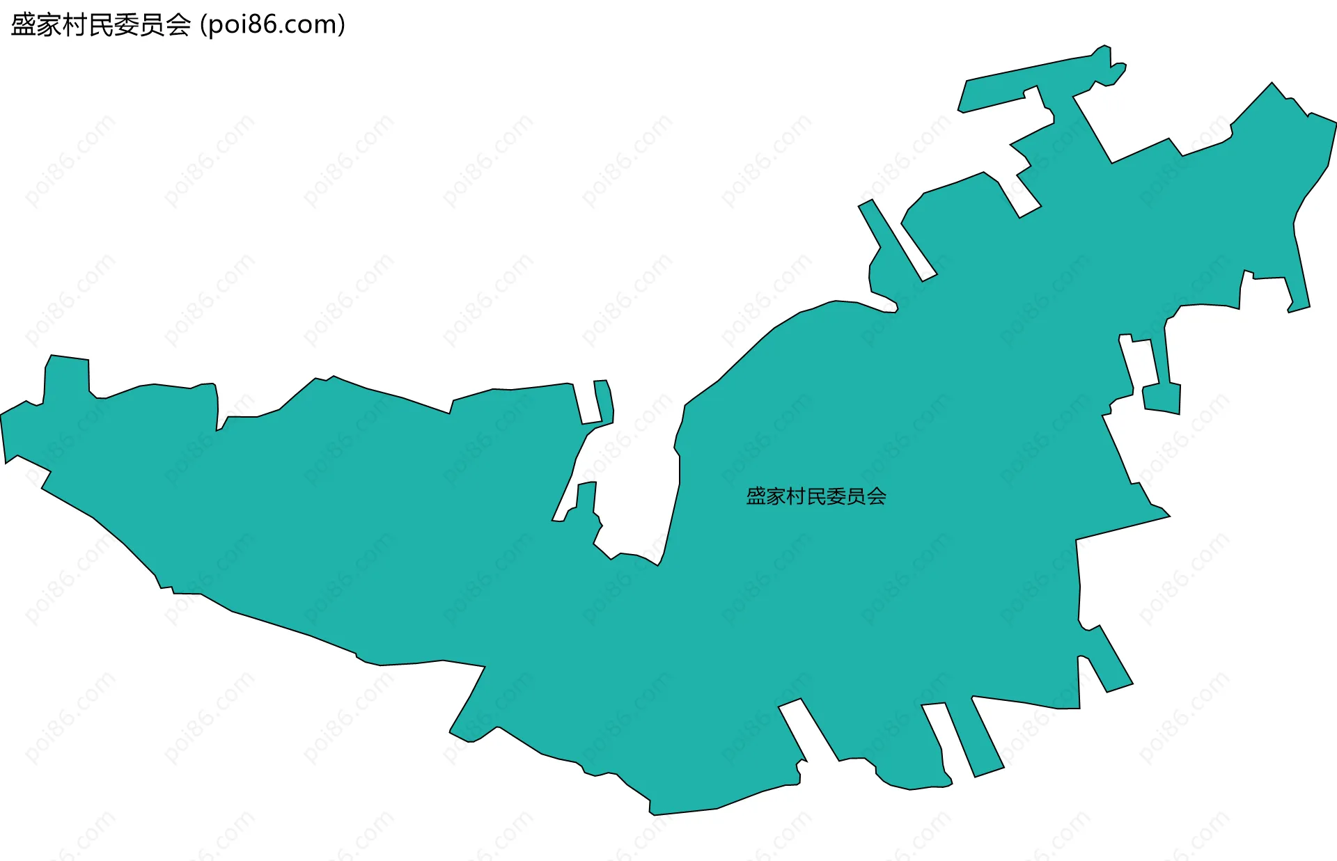 盛家村民委员会边界地图