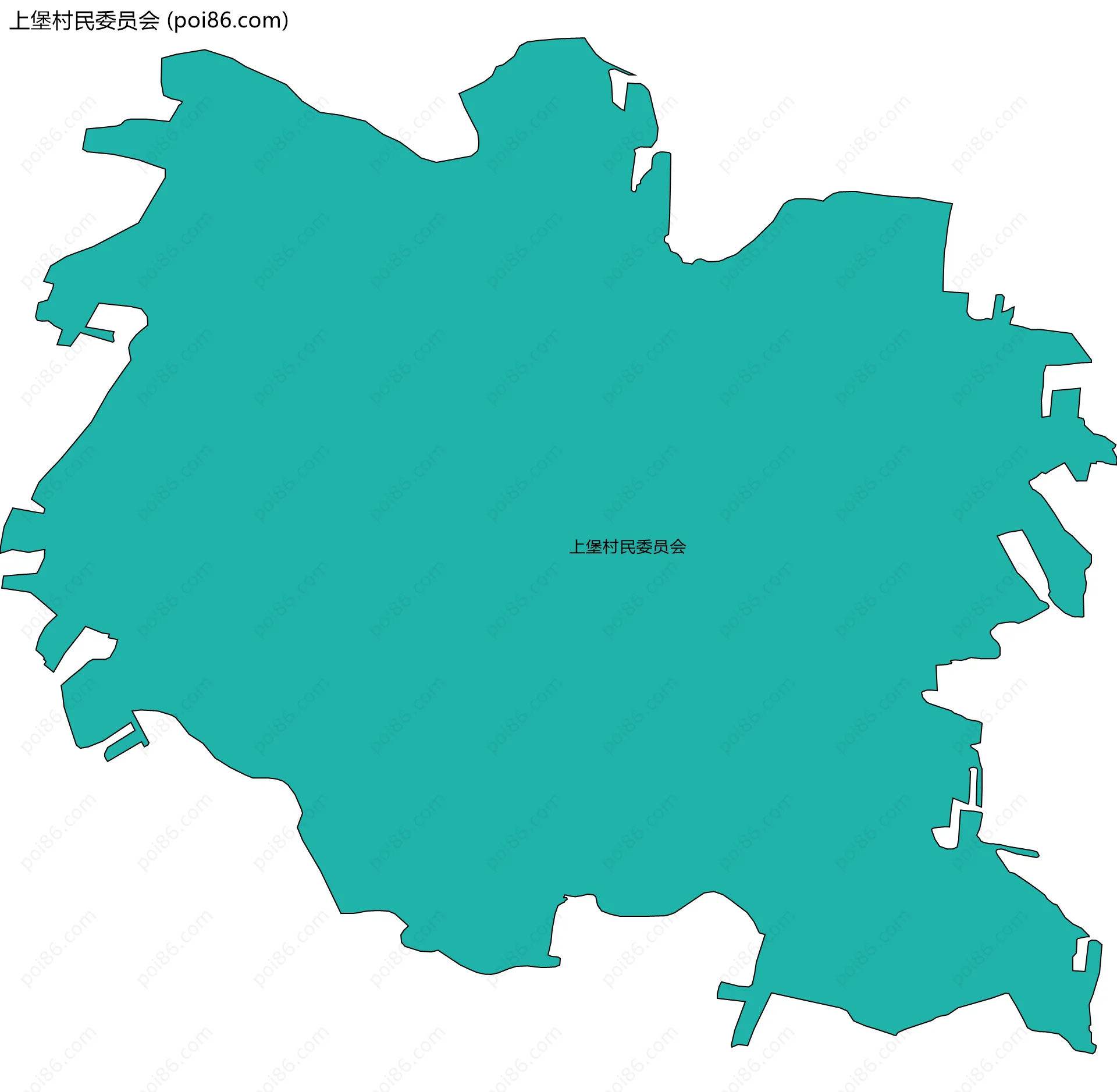 上堡村民委员会边界地图