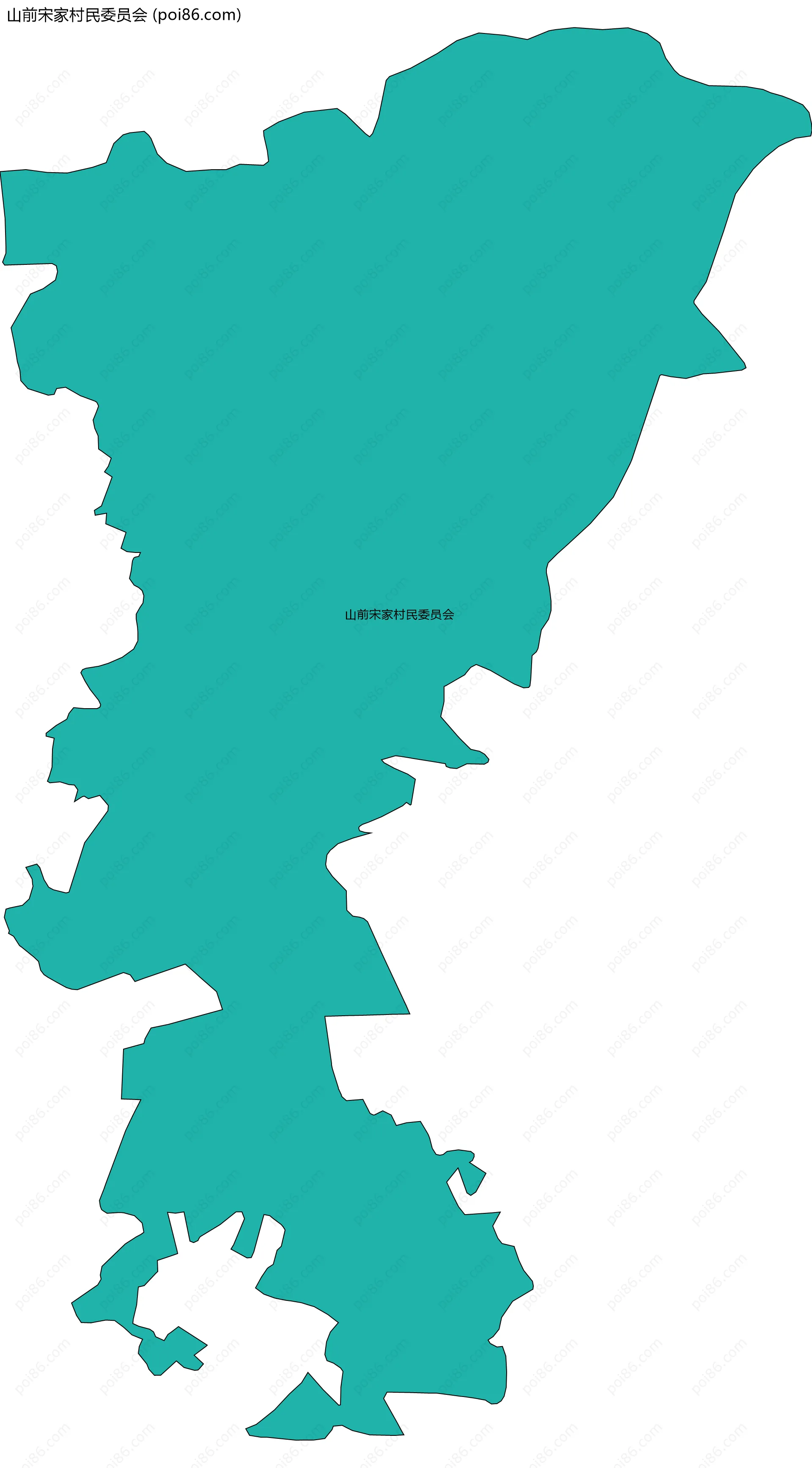 山前宋家村民委员会边界地图