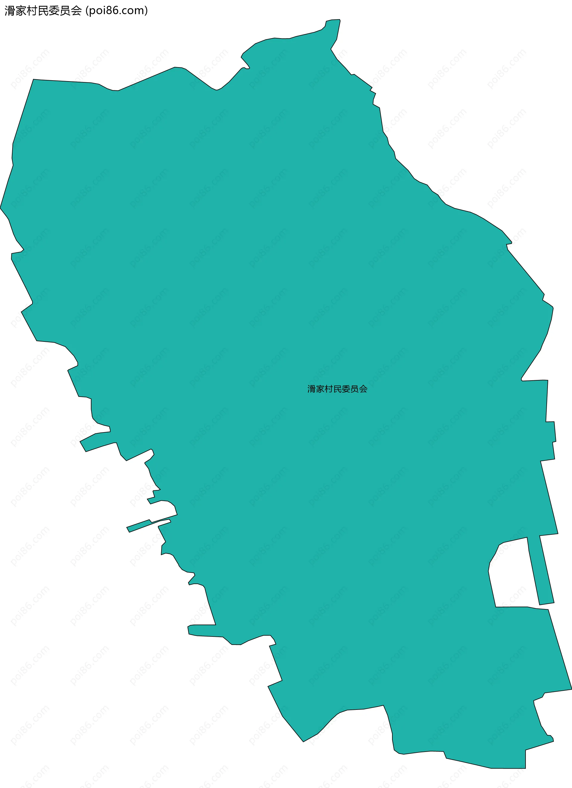 滑家村民委员会边界地图