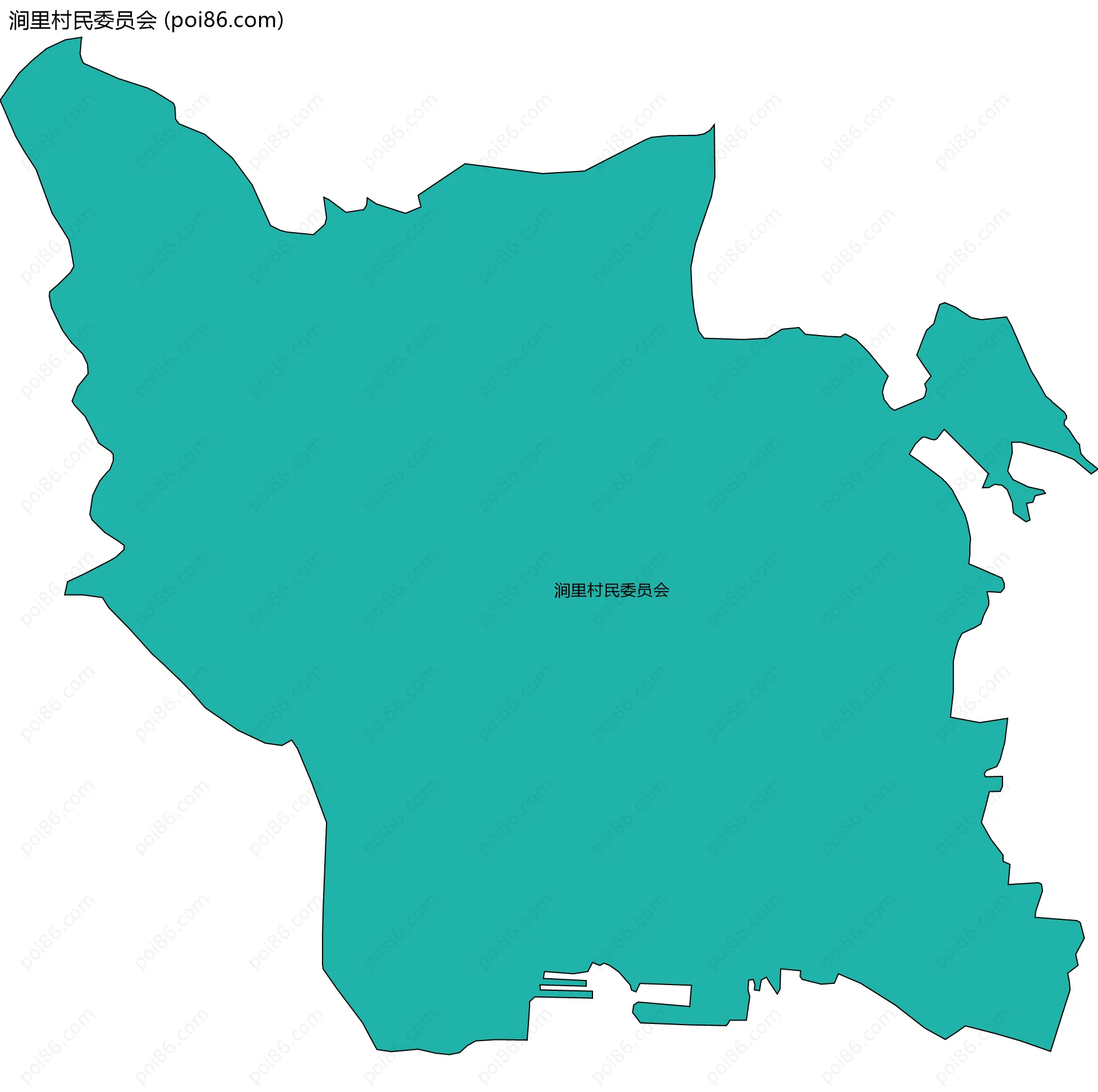 涧里村民委员会边界地图