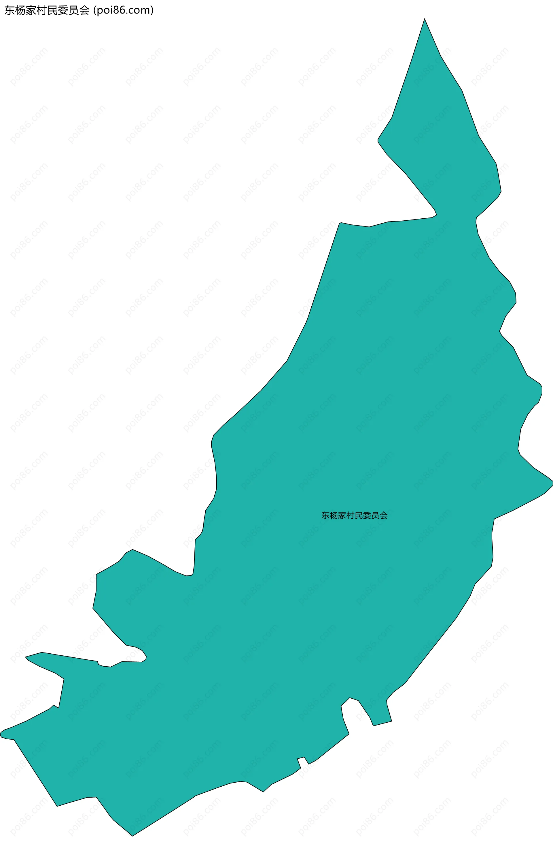 东杨家村民委员会边界地图