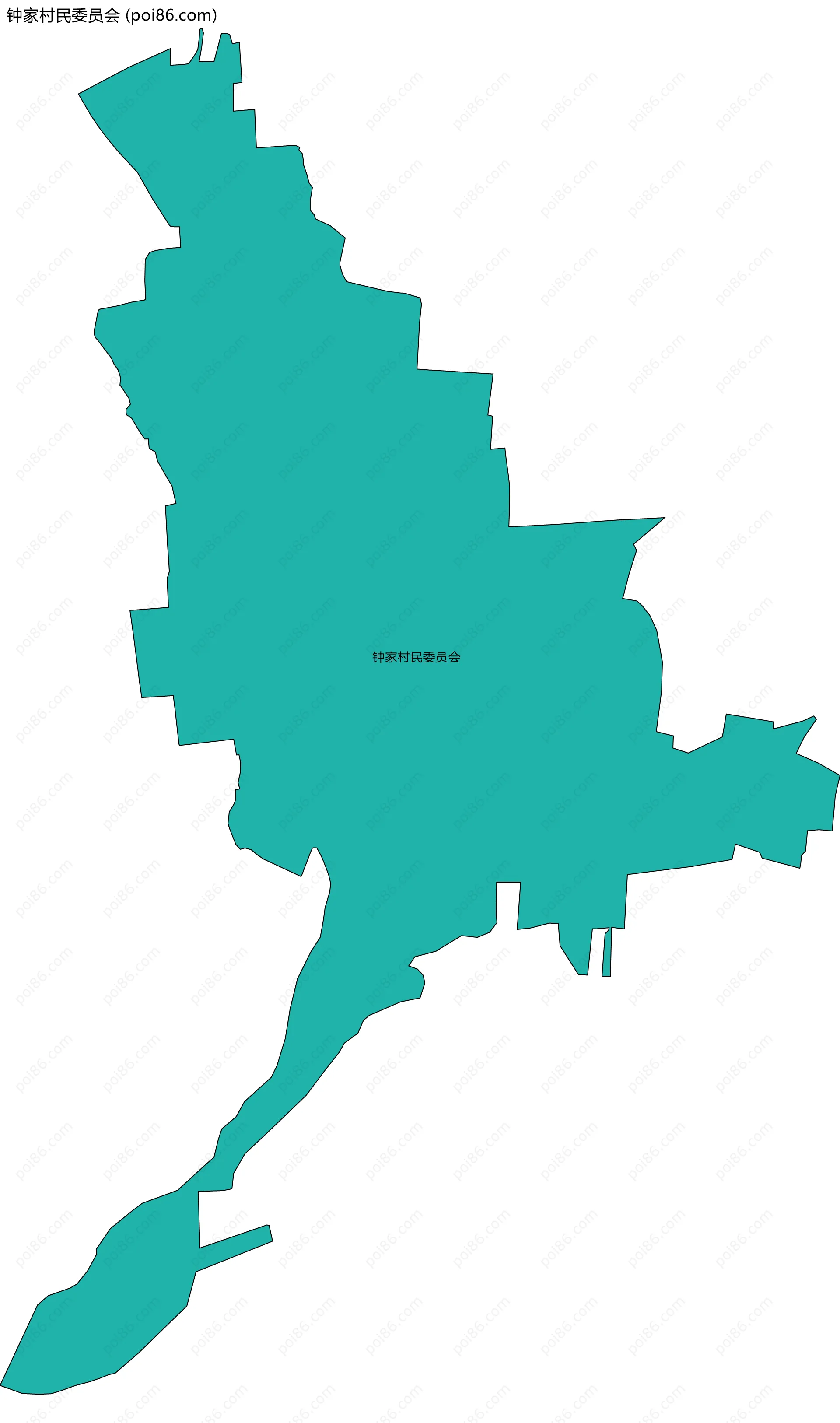 钟家村民委员会边界地图