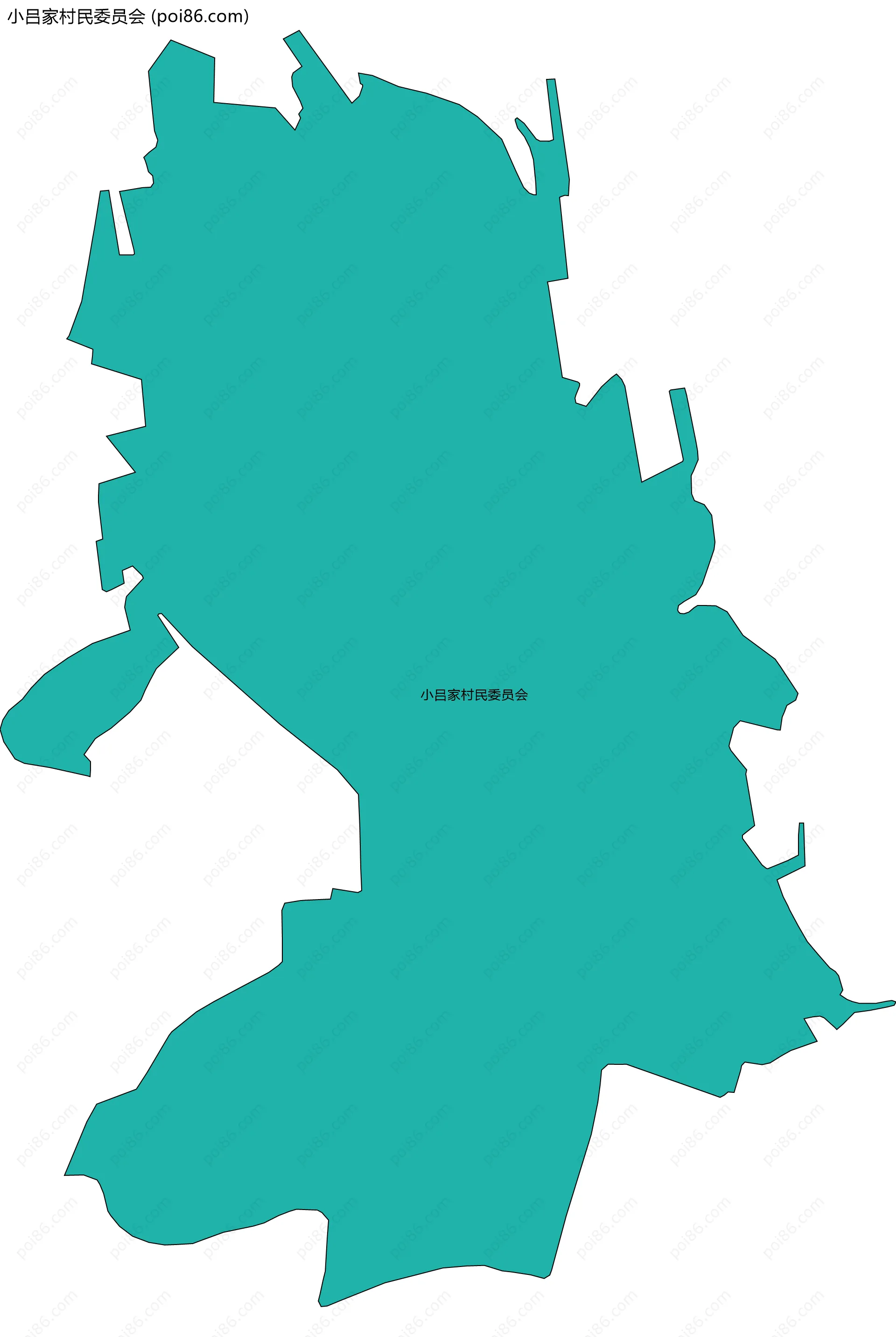 小吕家村民委员会边界地图