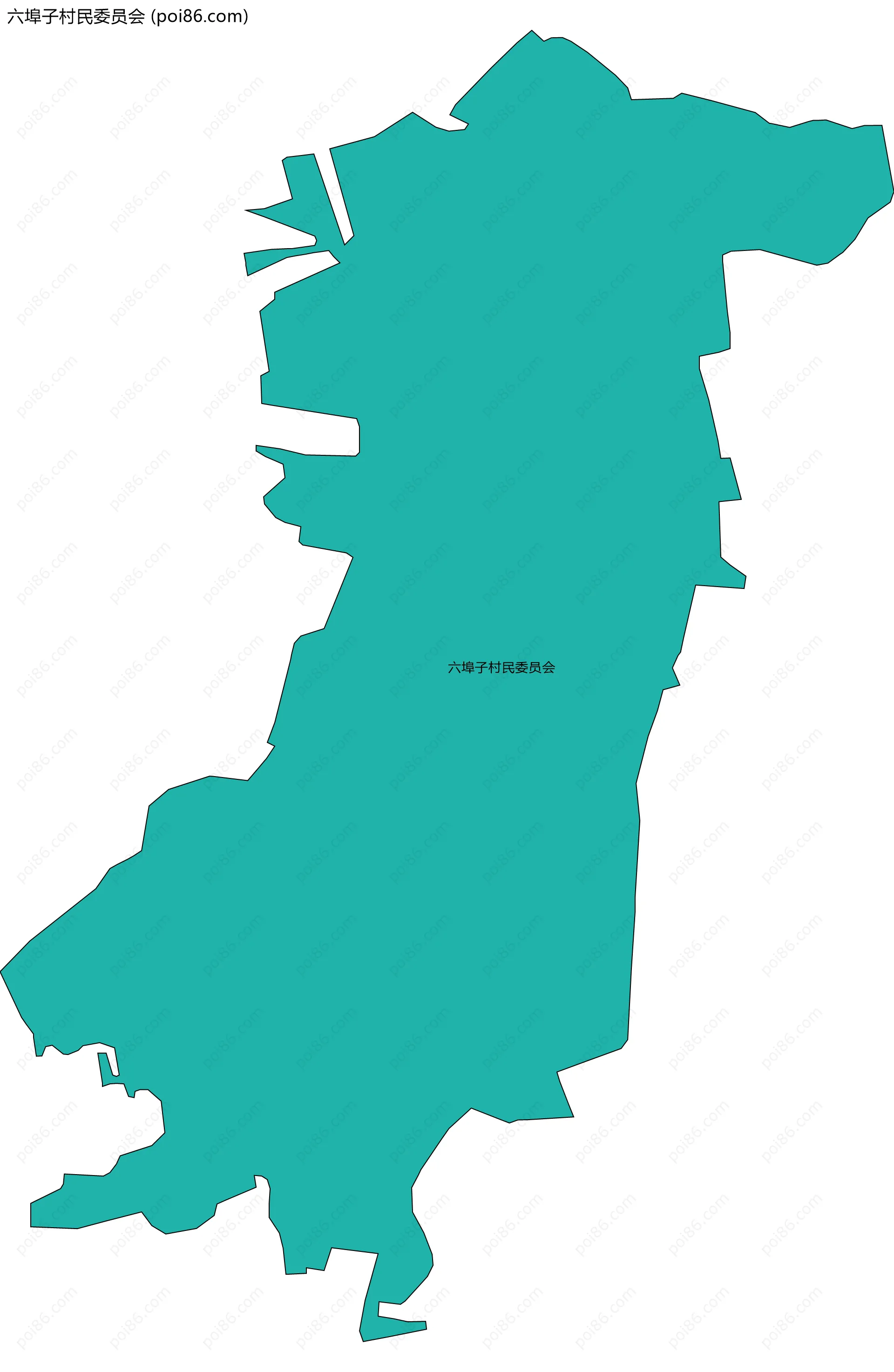 六埠子村民委员会边界地图