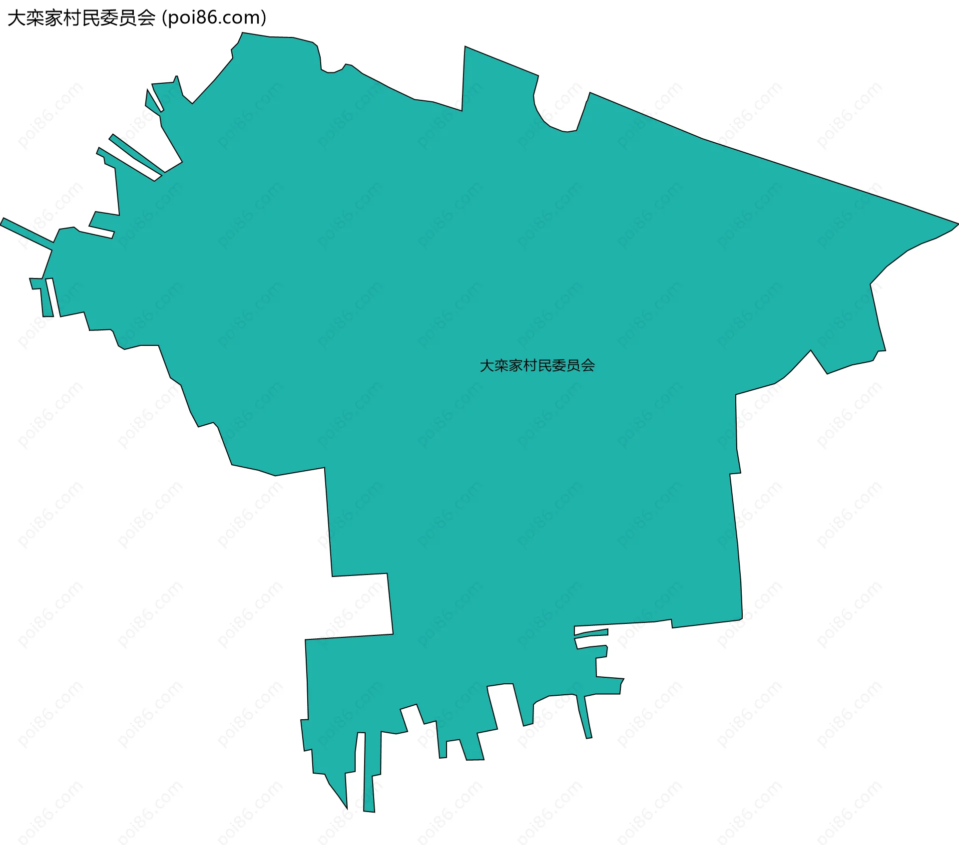 大栾家村民委员会边界地图